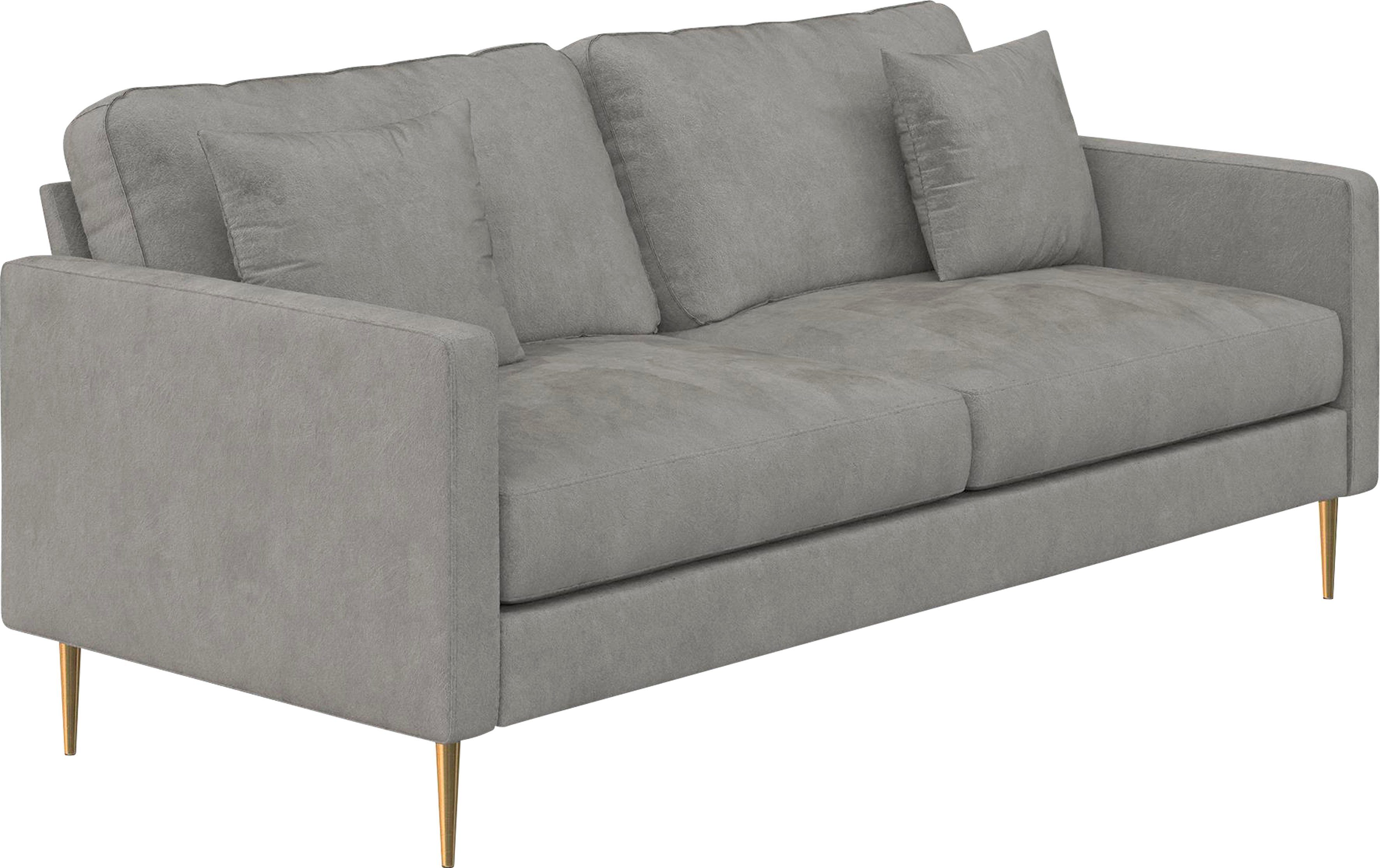 CosmoLiving by Cosmopolitan 3-zitsbank HIGHLAND gemakkelijk te onderhouden veloursovertrek, zacht verdikte zitting en rugleuning, zithoogte 46 cm (1 stuk)