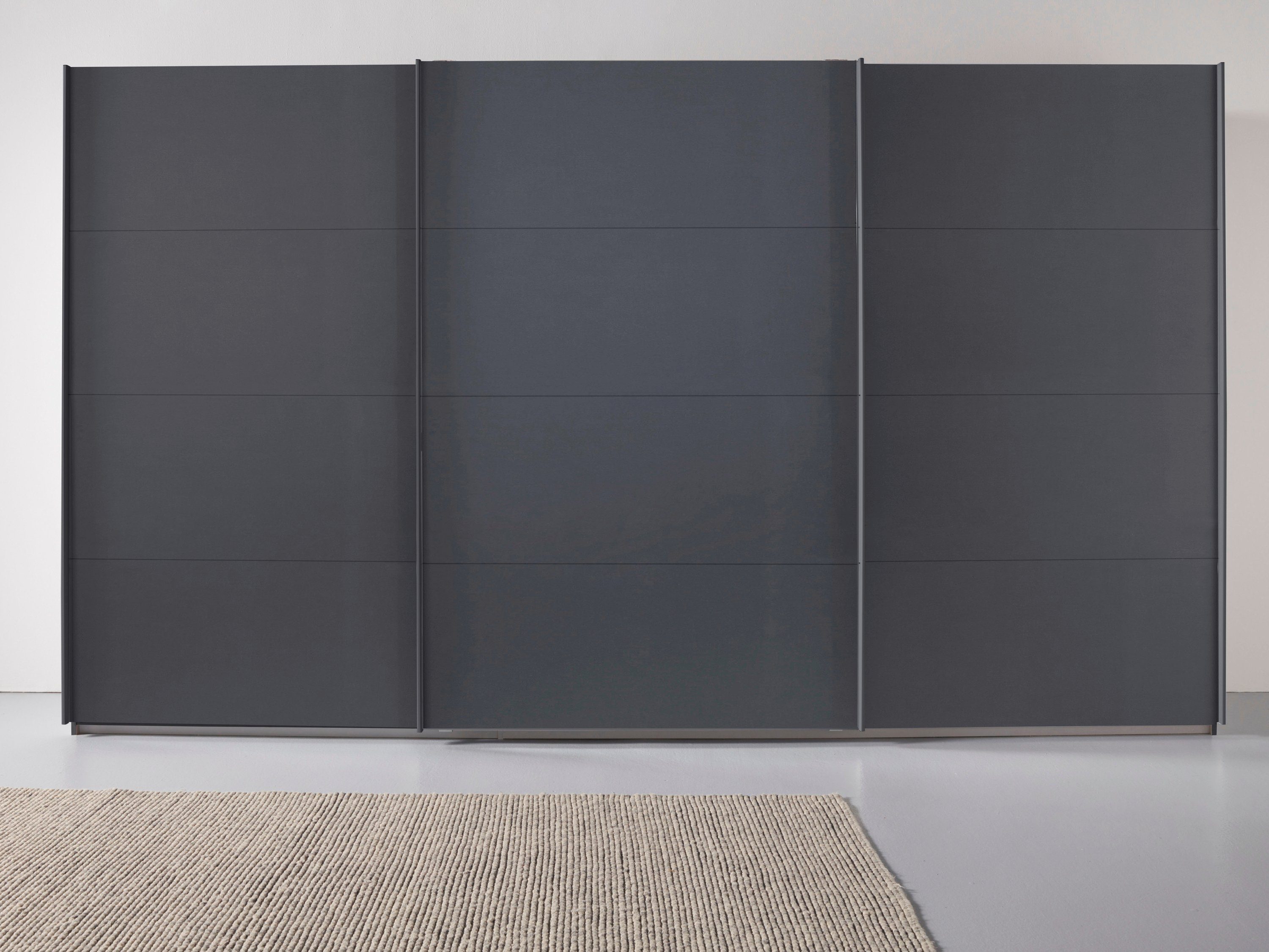 rauch Zweefdeurkast Oteli in verschillende decor- en hoogglanskleuren zweefdeurkasten maat 360 cm x 229 cm x 68 cm grijs