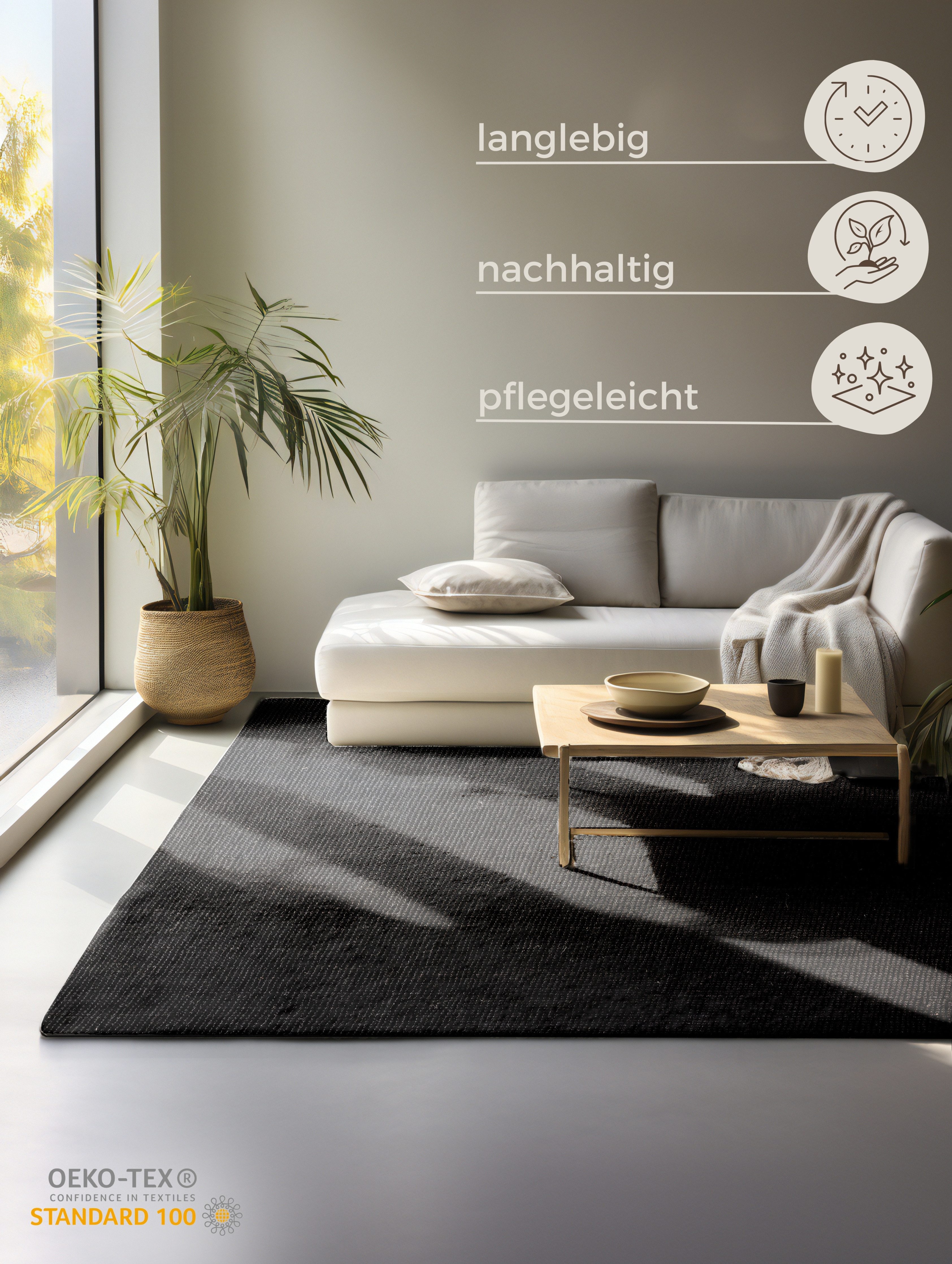 HANSE Home Vloerkleed Jaipur jute tapijt, als loper en rond 100% natuurlijke vezel, duurzaam, woonkamer, eetkamer, slaapkamer, grs