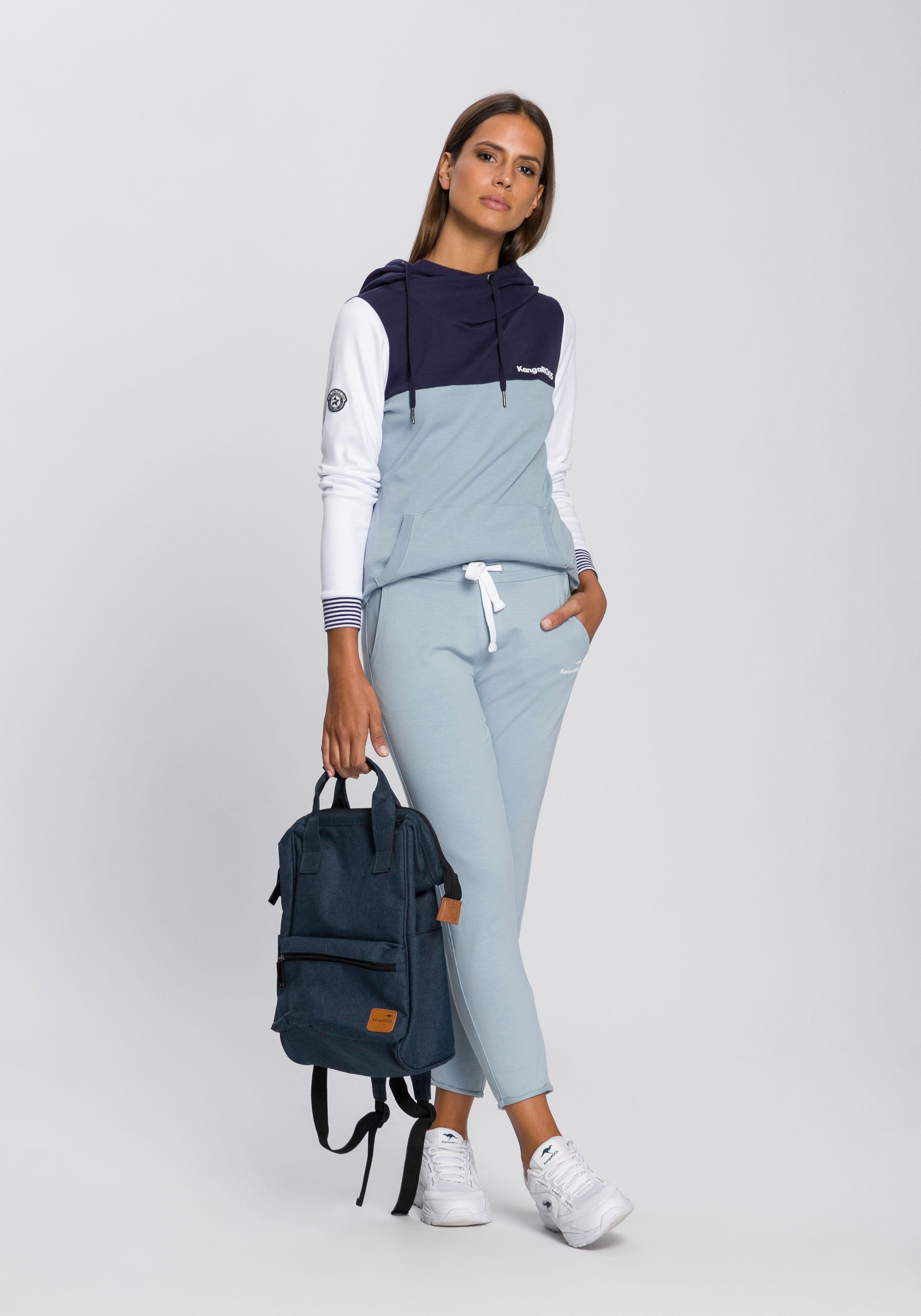 KangaROOS Joggingbroek in 7/8-lengte met logoprint