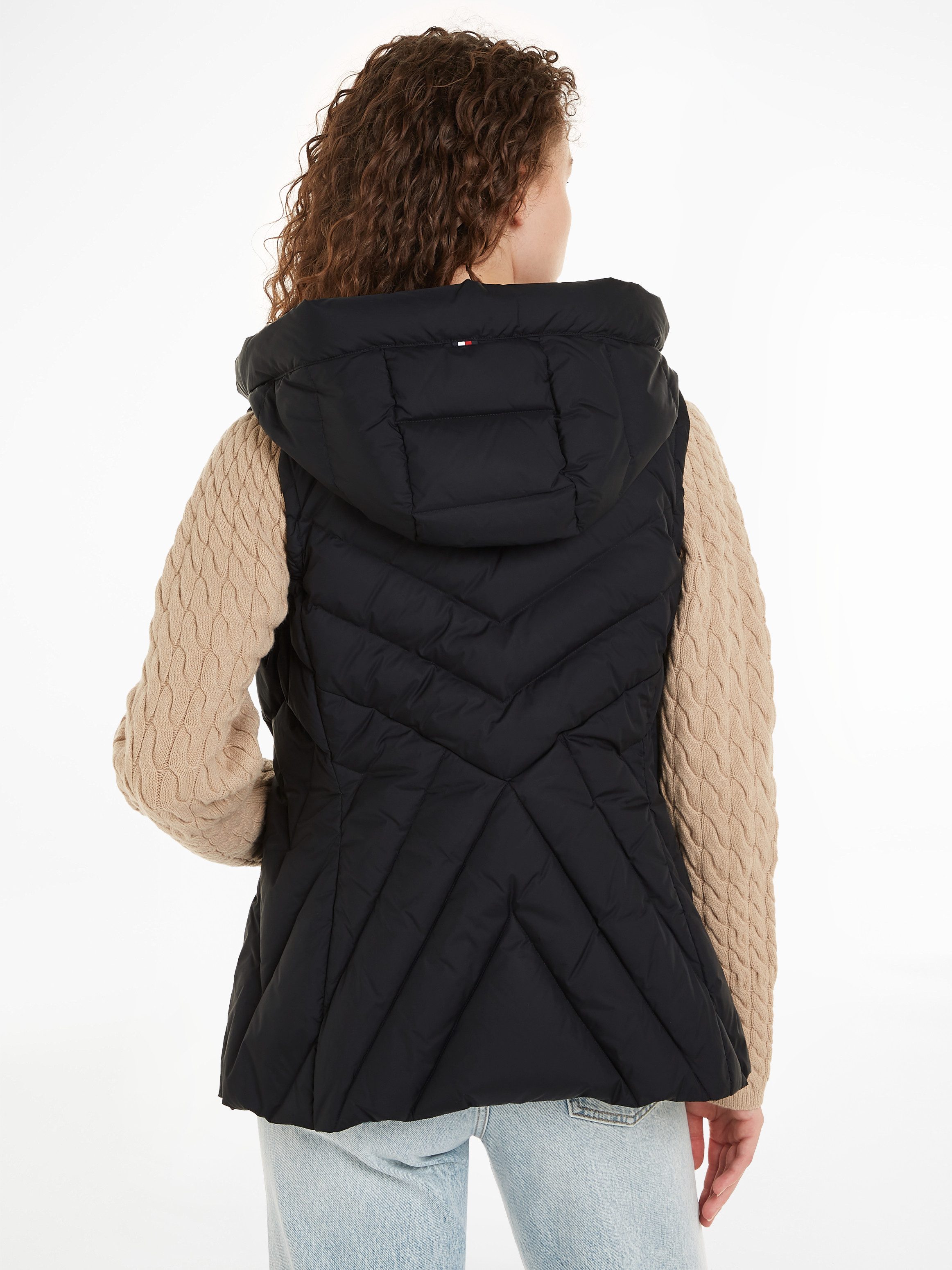 Tommy Hilfiger Bodywarmer CHEVRON MW PADDED VEST met gemiddelde vulling en tommy hilfiger merklabel