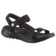 skechers sandalen on-the-go-flex - classy gegarneerd met kraaltjes zwart