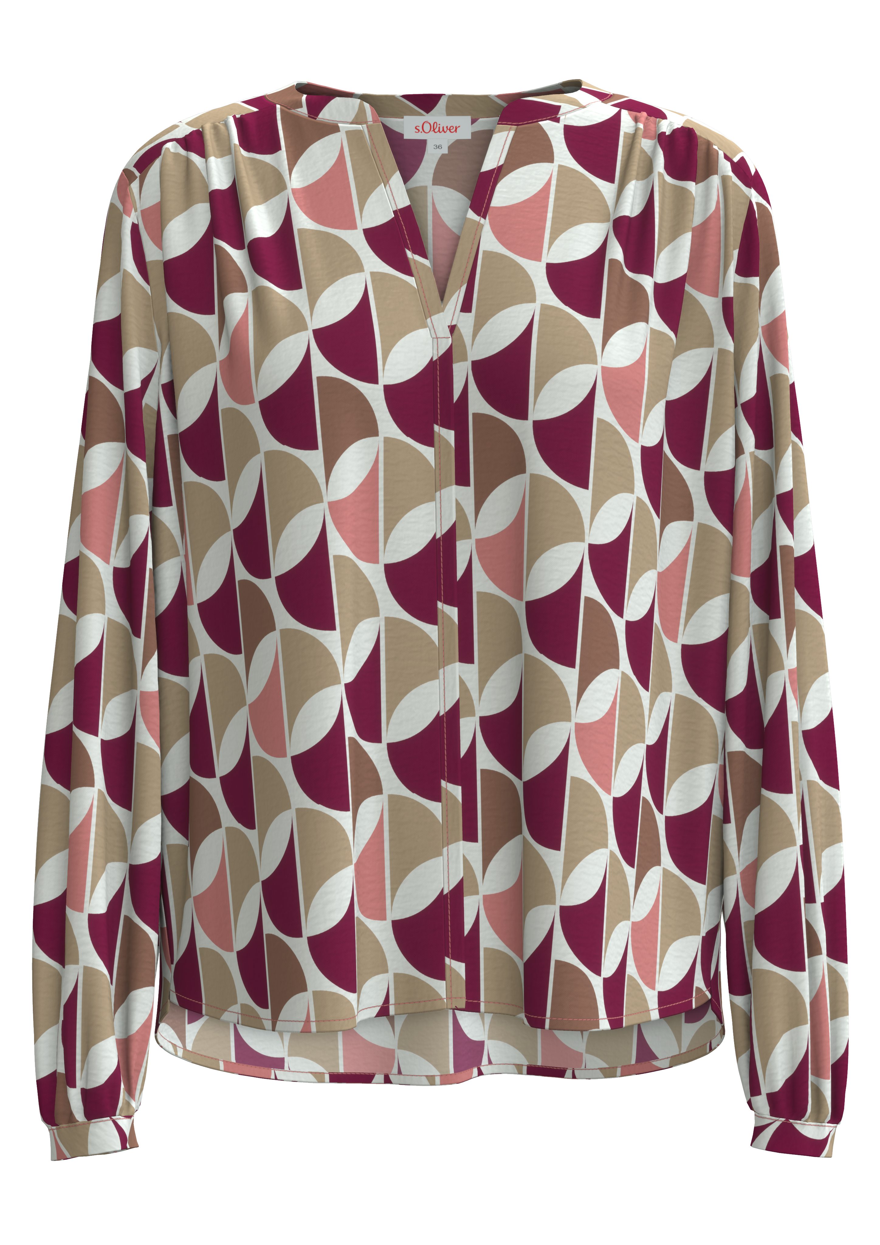 s.Oliver Blouse met lange mouwen met print all-over