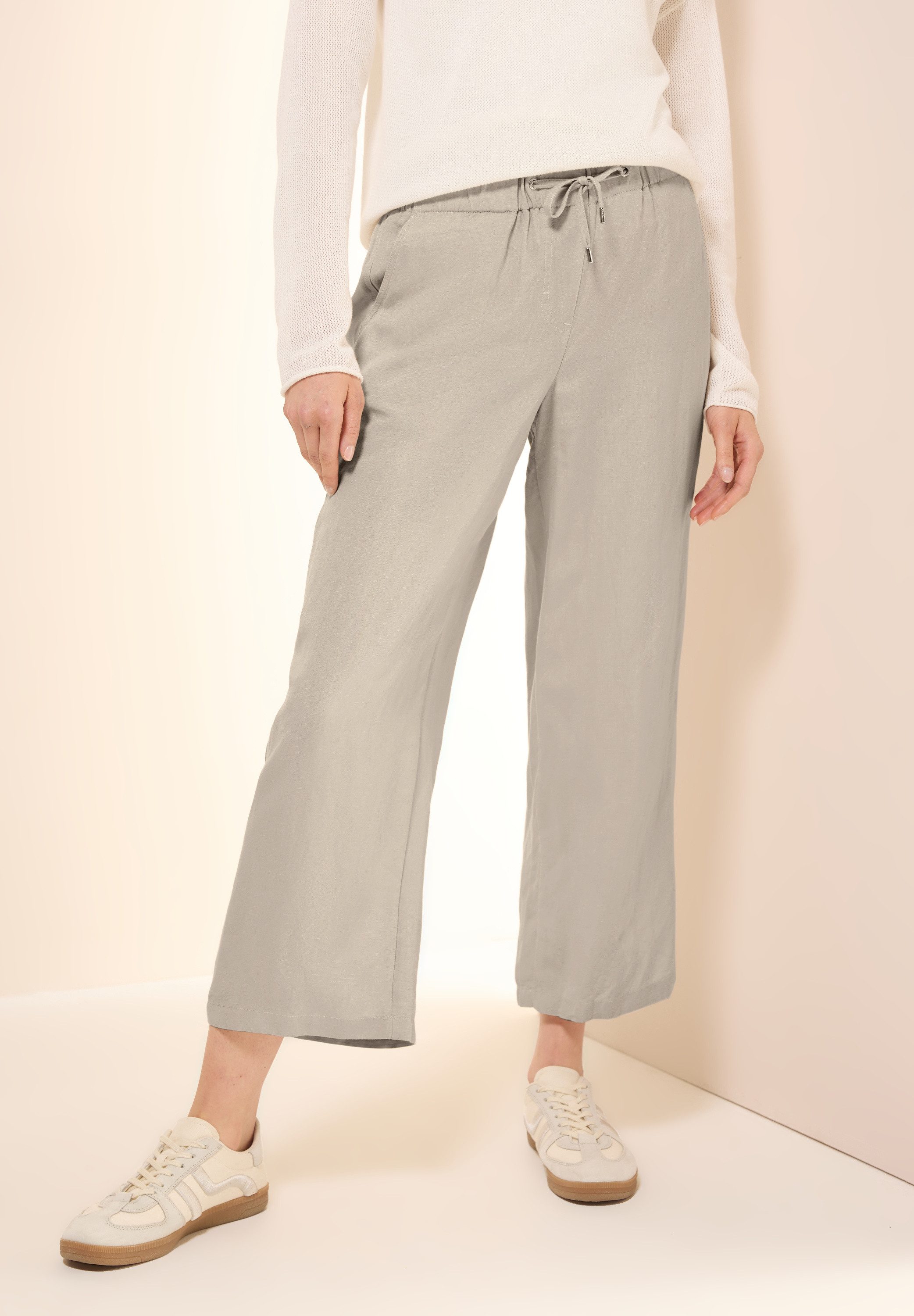 Cecil Linnen broek Style Neele dames sweatbroeken maat M (40) beige