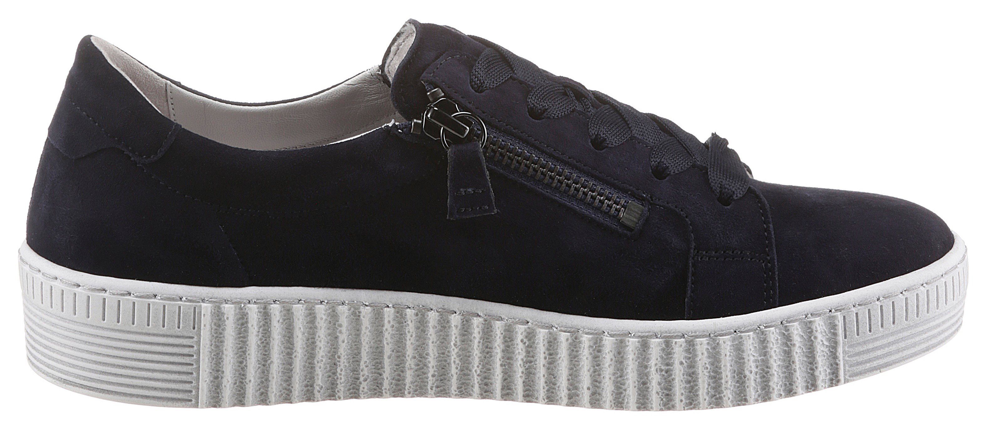 Gabor Plateausneakers met twee ritsen, vrijetijdsschoen, lage schoen, veterschoen