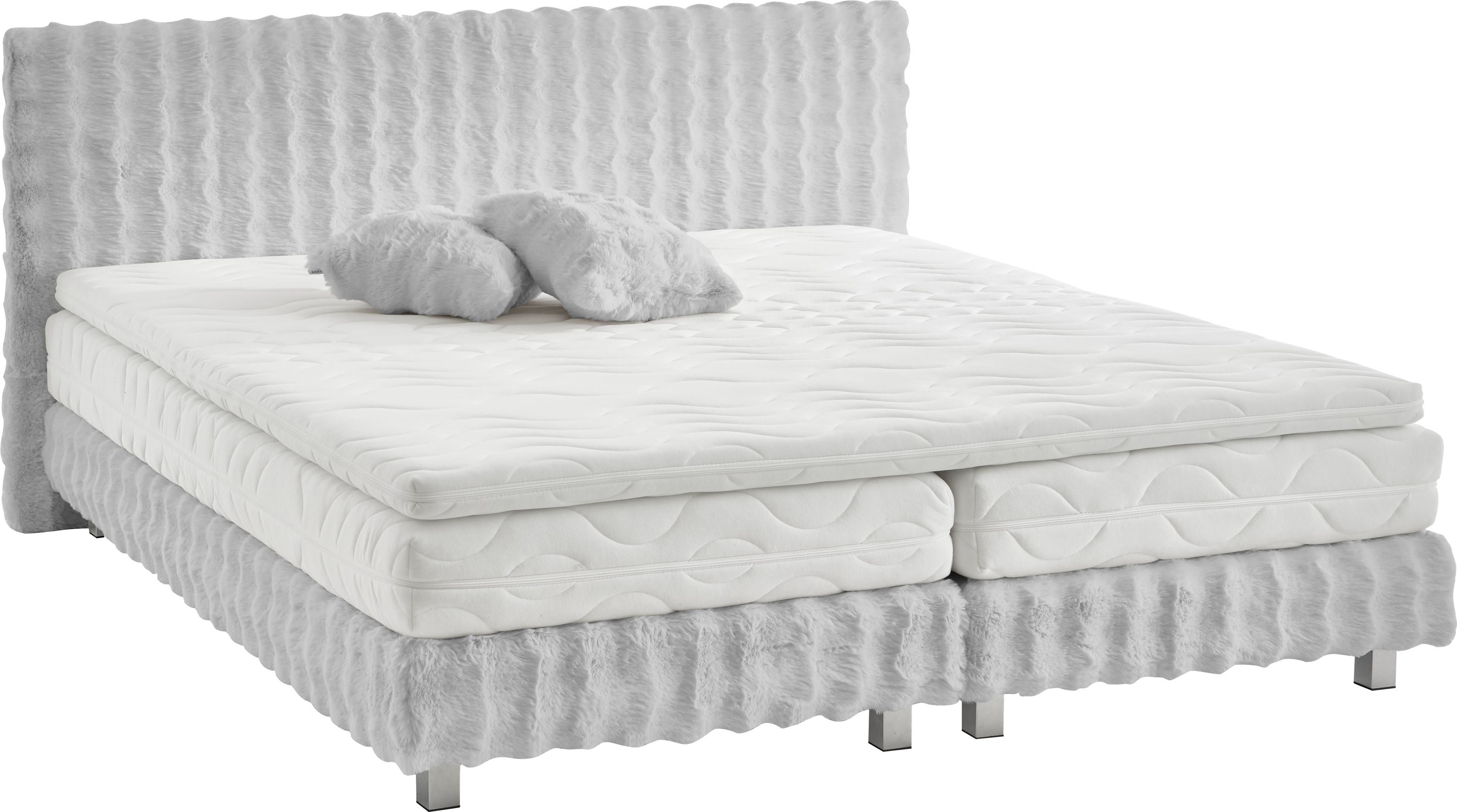 Westfalia Polsterbetten Boxspring Sendai Faux bont HIGHLIGHT, optioneel matrassen in H2,H3,H4