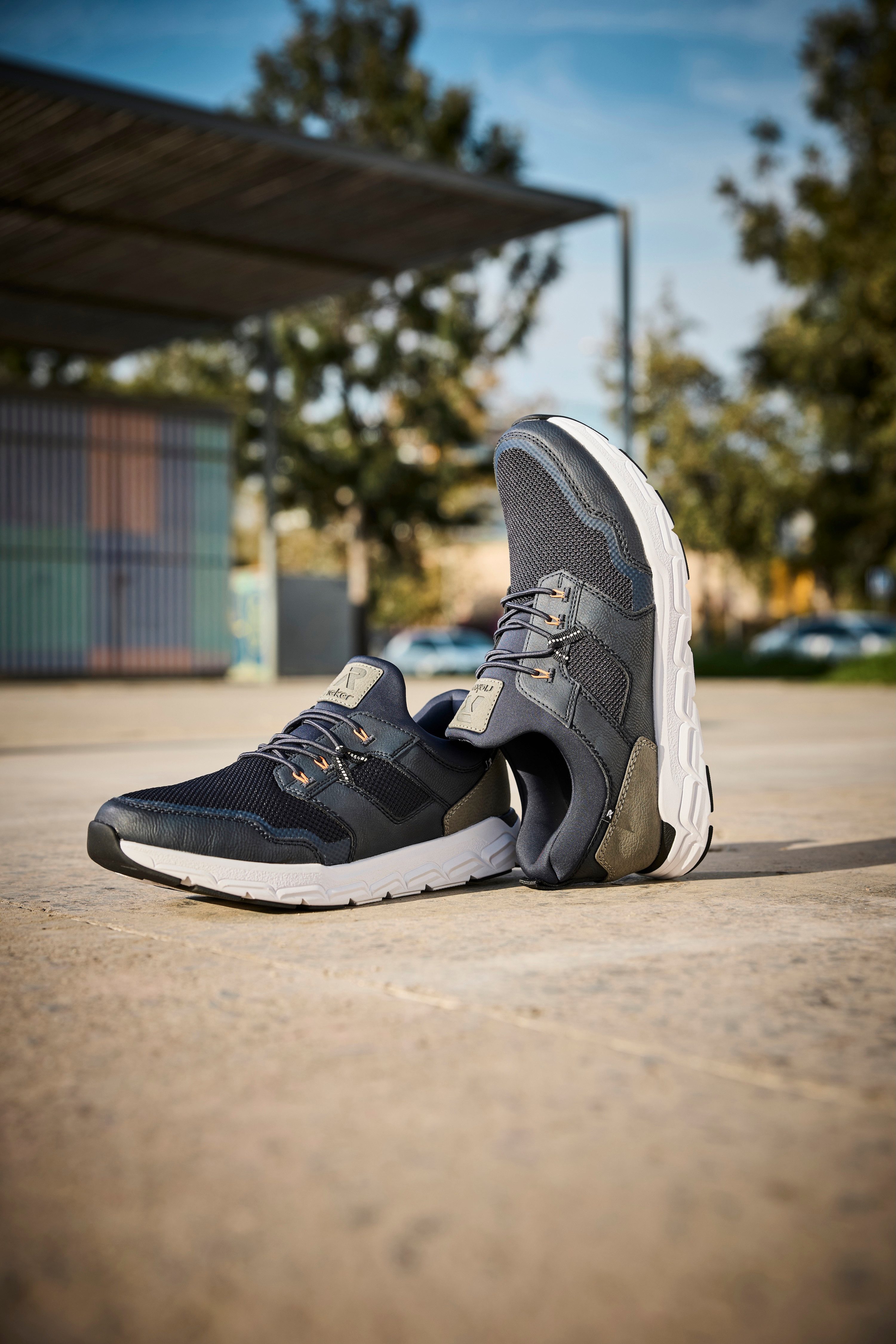 RIEKER Sport Slip-on sneakers uit de nieuwe christoph kramer collectie, met memocup binnenzool