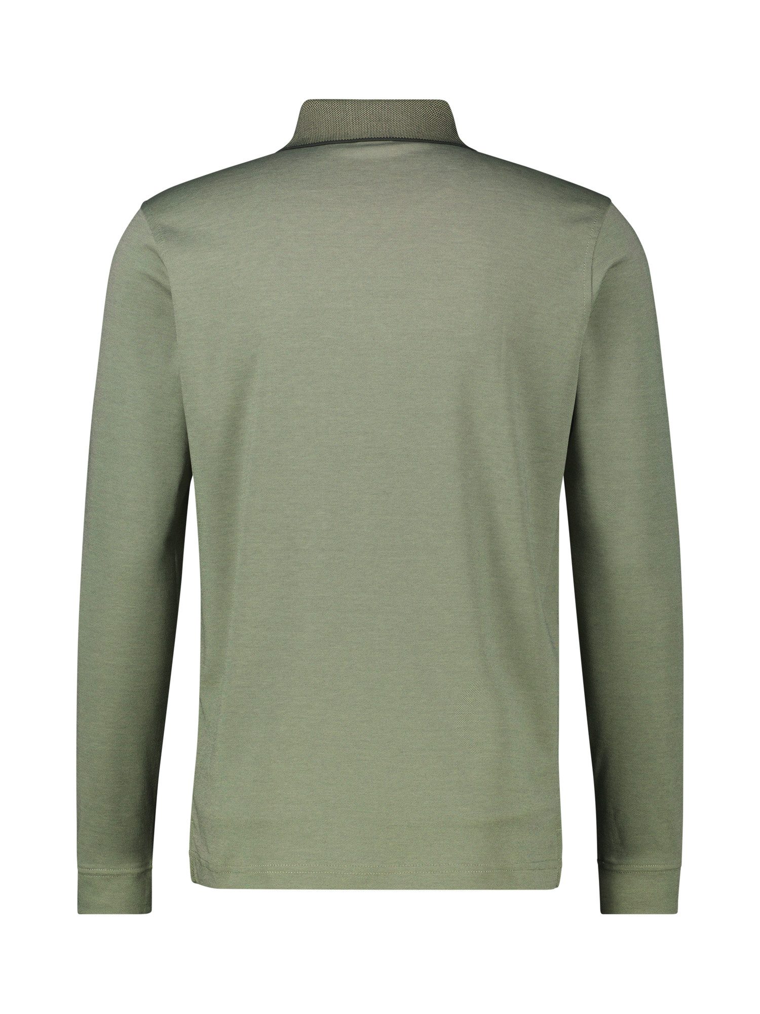 Lerros Poloshirt met lange mouwen LERROS Lange mouwen polo voor heren in structuuroptiek
