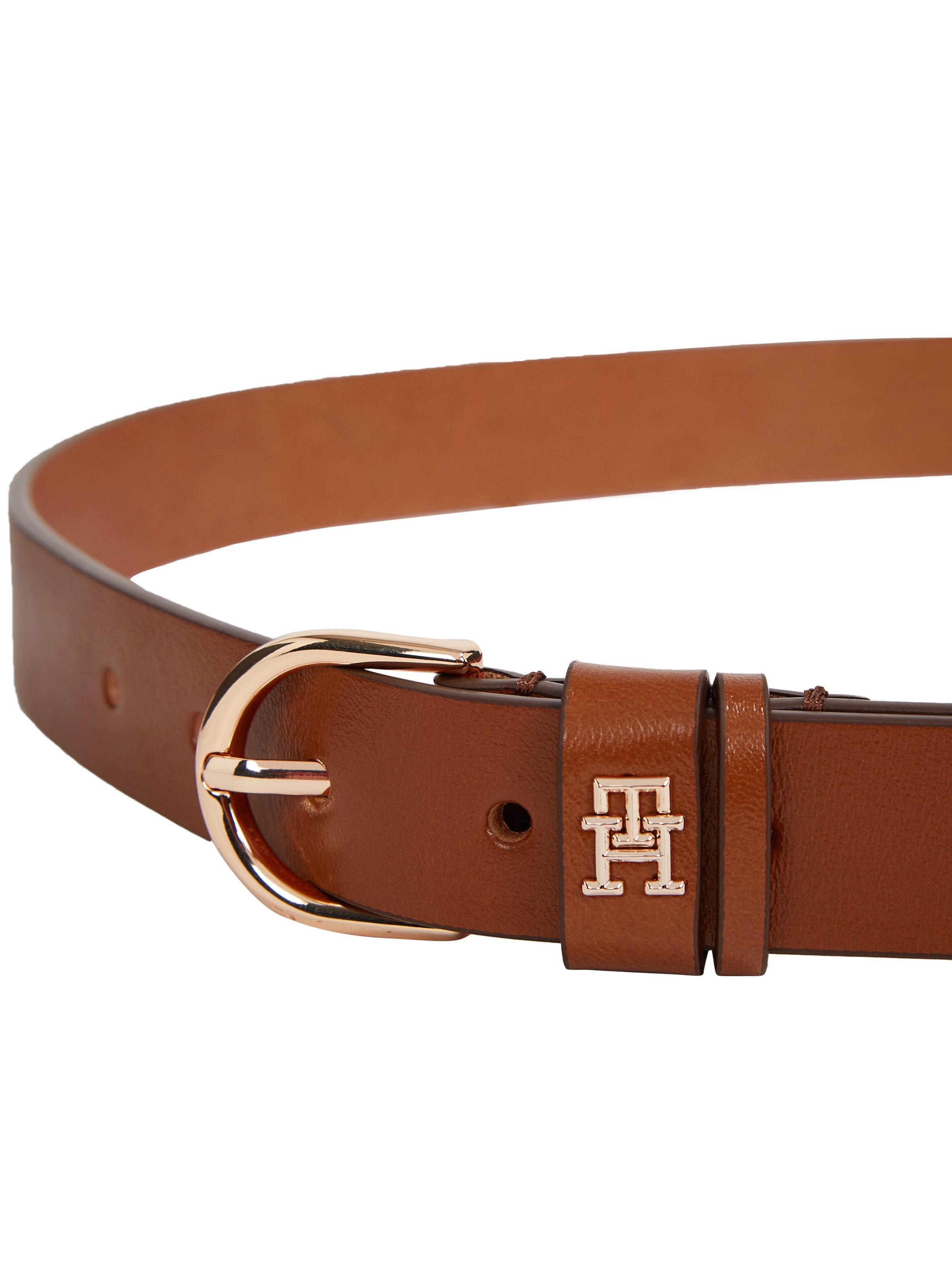 Tommy Hilfiger Leren riem ESSENTIAL EFFORTLESS 2.5 Logo-embleem, zachte haptiek, ovale eenvoudige pin sluiting