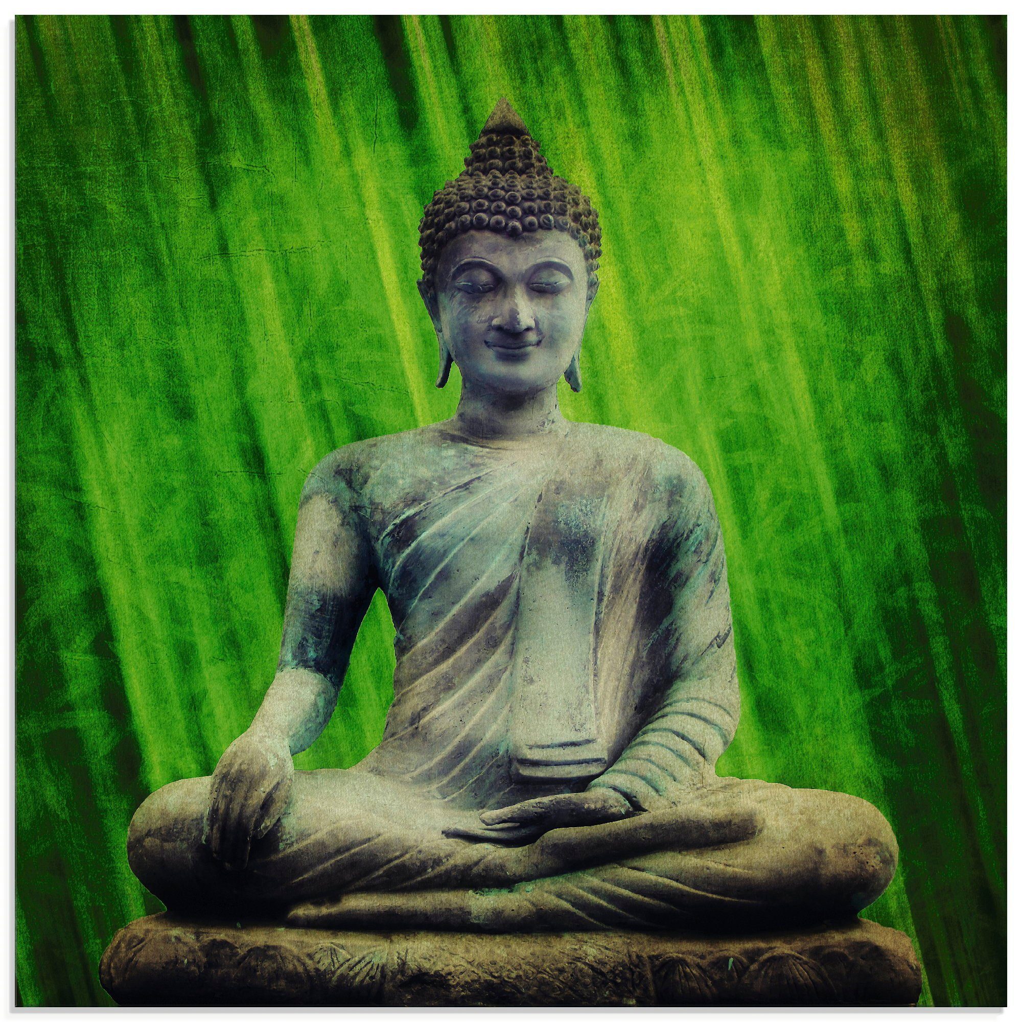 Artland Print op glas Boeddha-beeld (1 stuk)