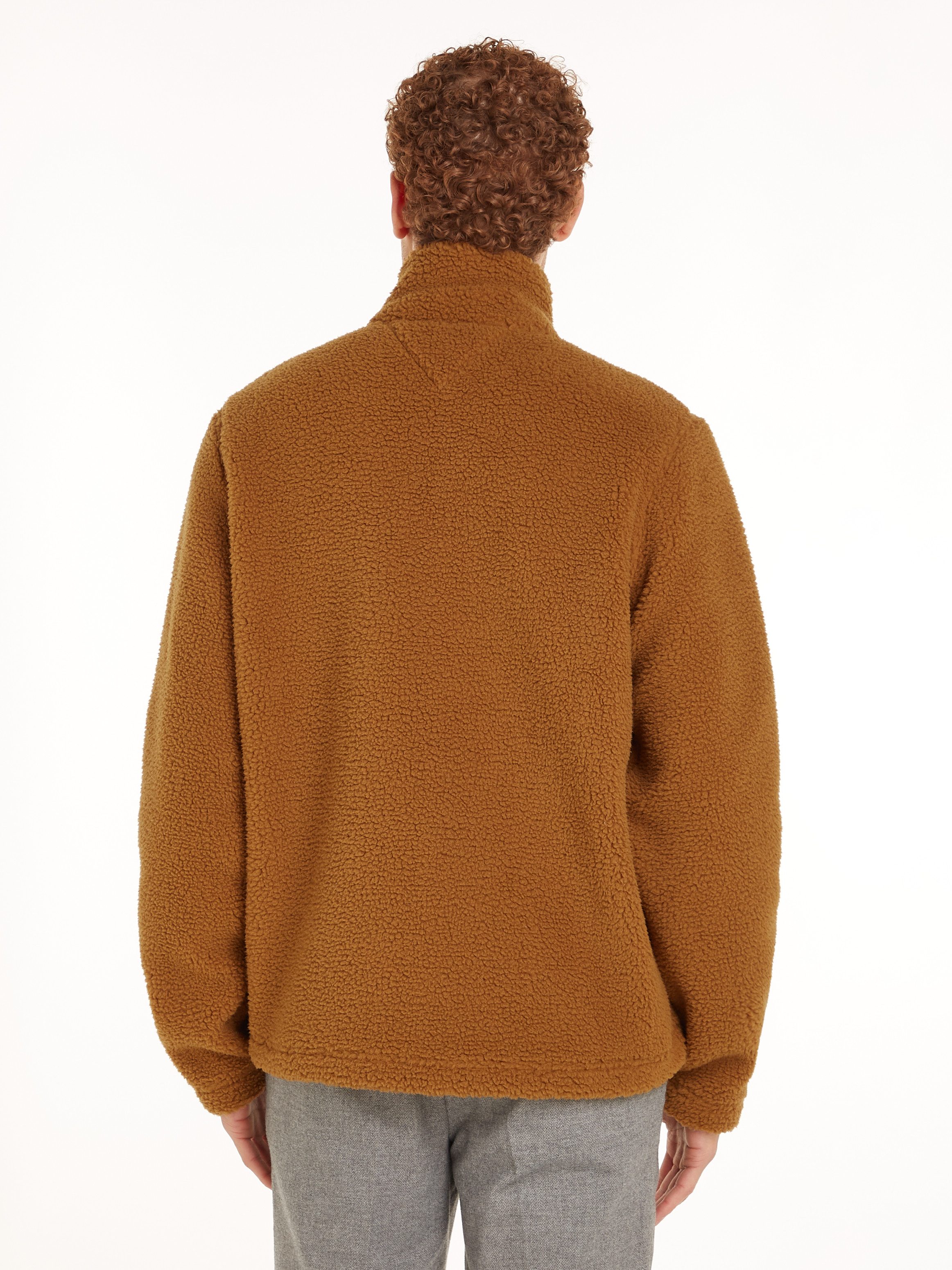 Tommy Hilfiger Sweatvest MONOTYPE TEXTURED FLEECE ZT van gestructureerd teddy-fleece