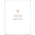 wall-art poster hart opschrift hakuna matata (1 stuk) multicolor