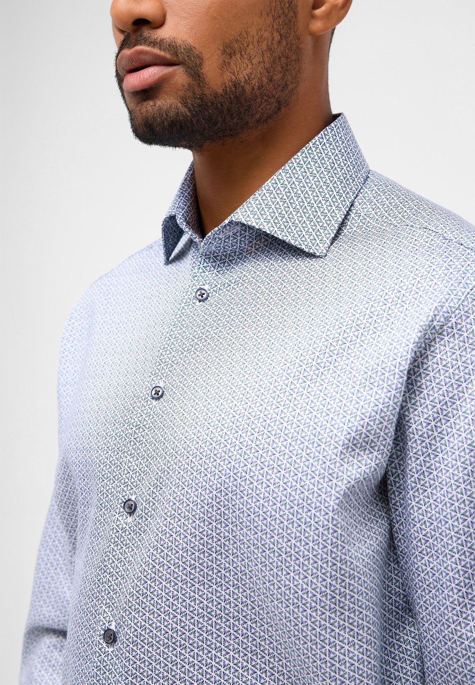 Eterna Overhemd met lange mouwen MODERN FIT NON IRON (strijkvrij)