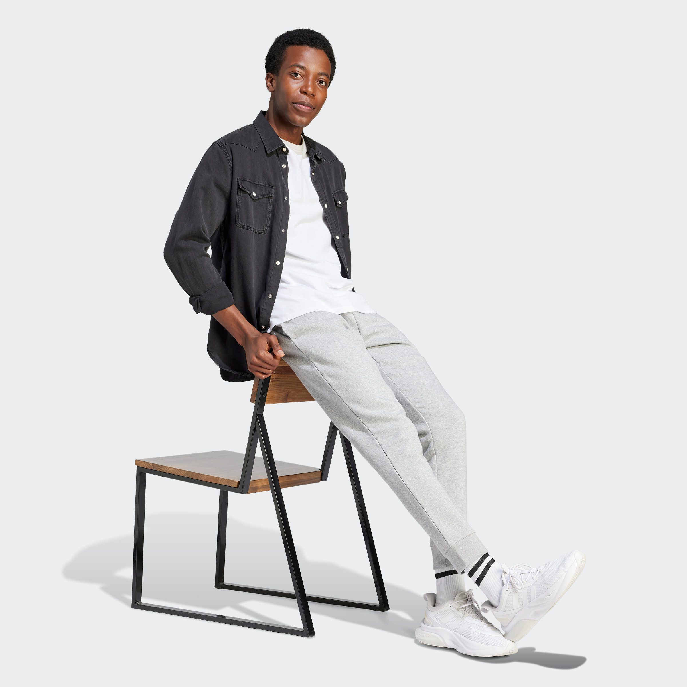 adidas Sportswear Sportbroek ESSENTIALS TAPERED CUFF BIG LOGO BROEK (1-delig)