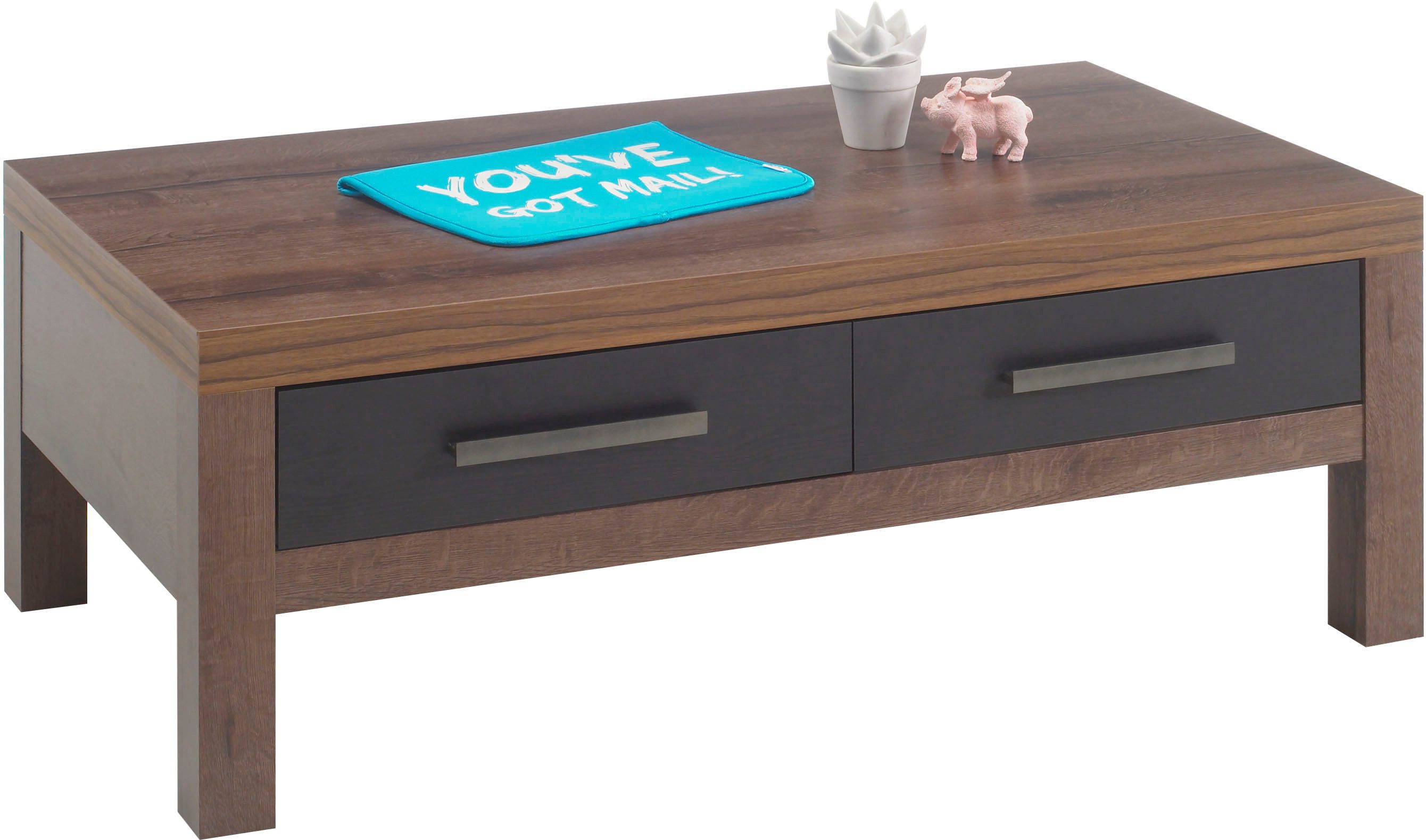 OTTO Stolkom Salontafel Balin 1 met lades, tafel in canyon eik of artisan eik decor salontafels bruin