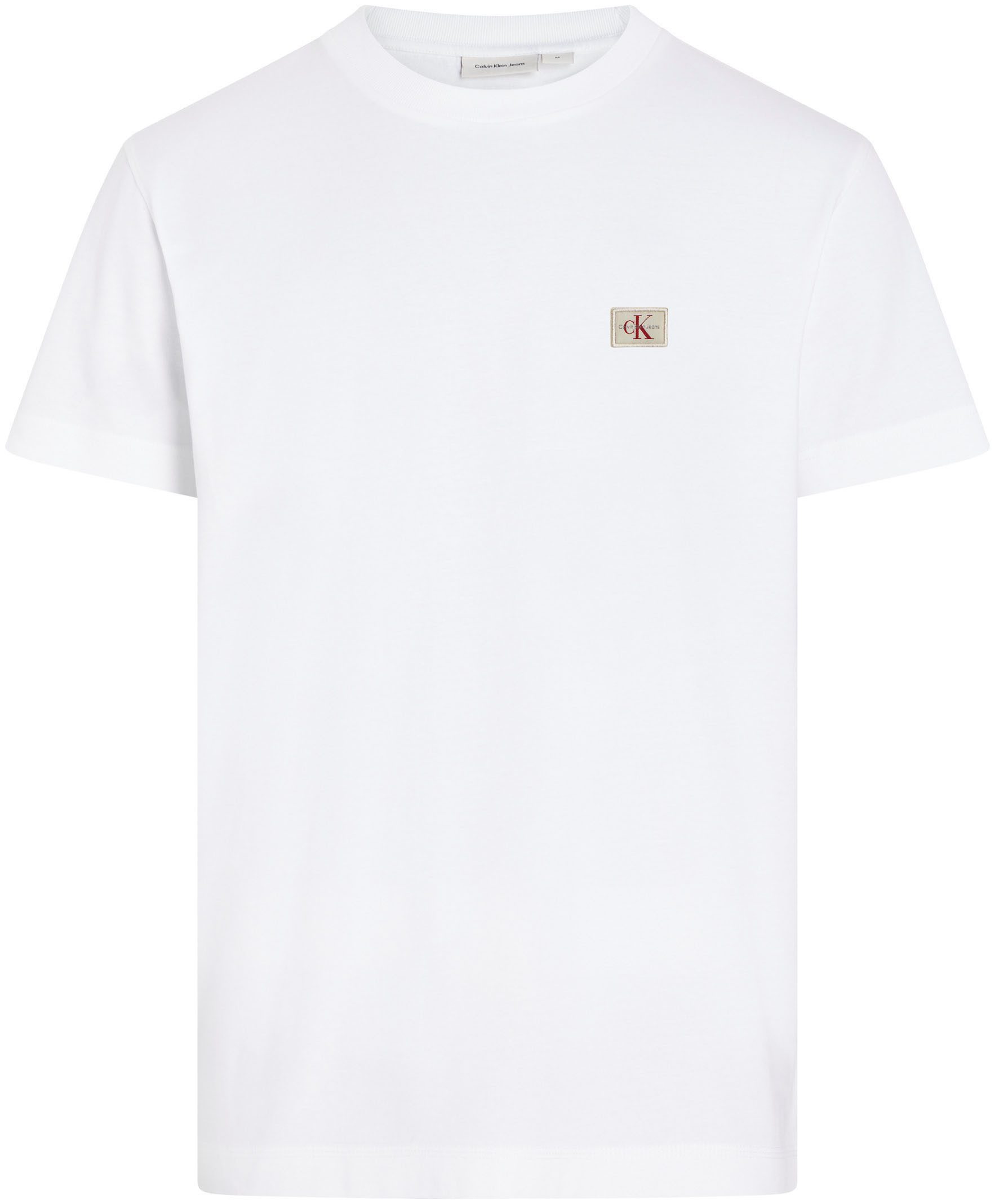 Calvin Klein Shirt met ronde hals WOVEN LABEL REGULAR TEE