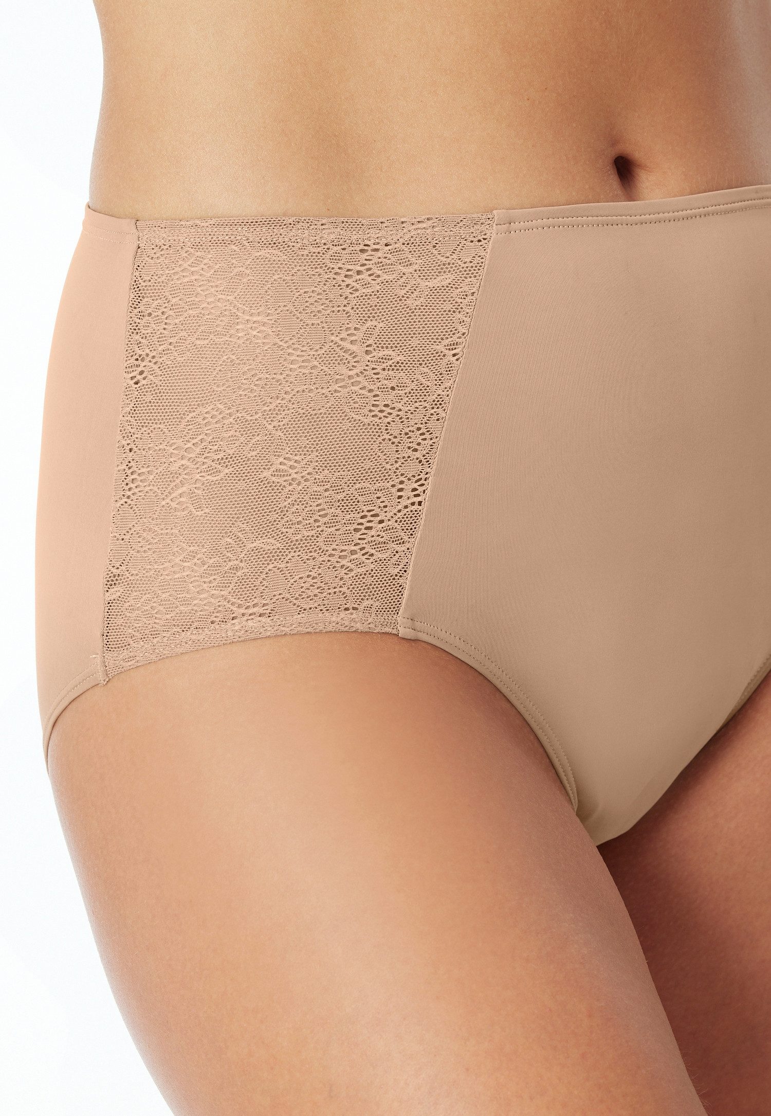 Schiesser Midislip Air met transparante kanten inzetten