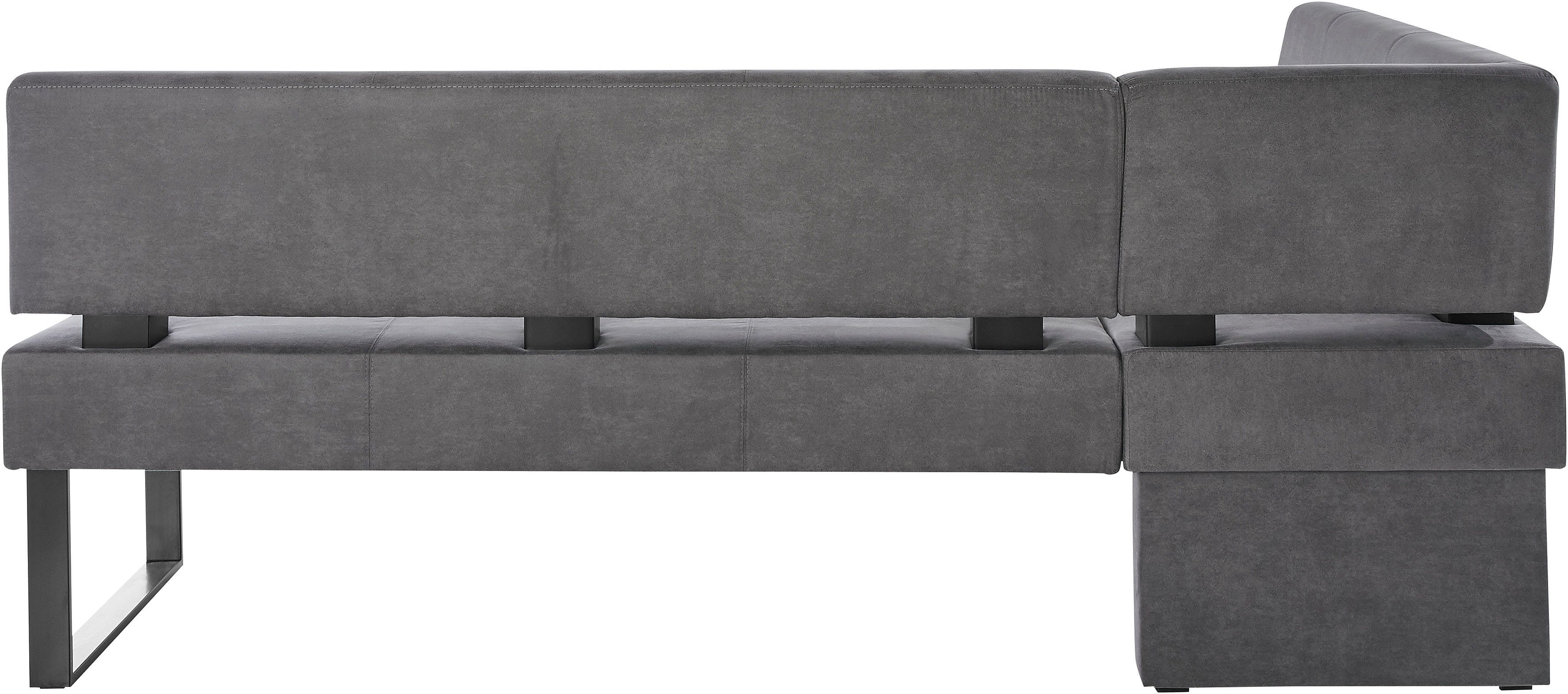 Home affaire Hoekbank Oliver met metalen frame, keukenbank verschillende hoezen cord eetkamerbank ottos choice