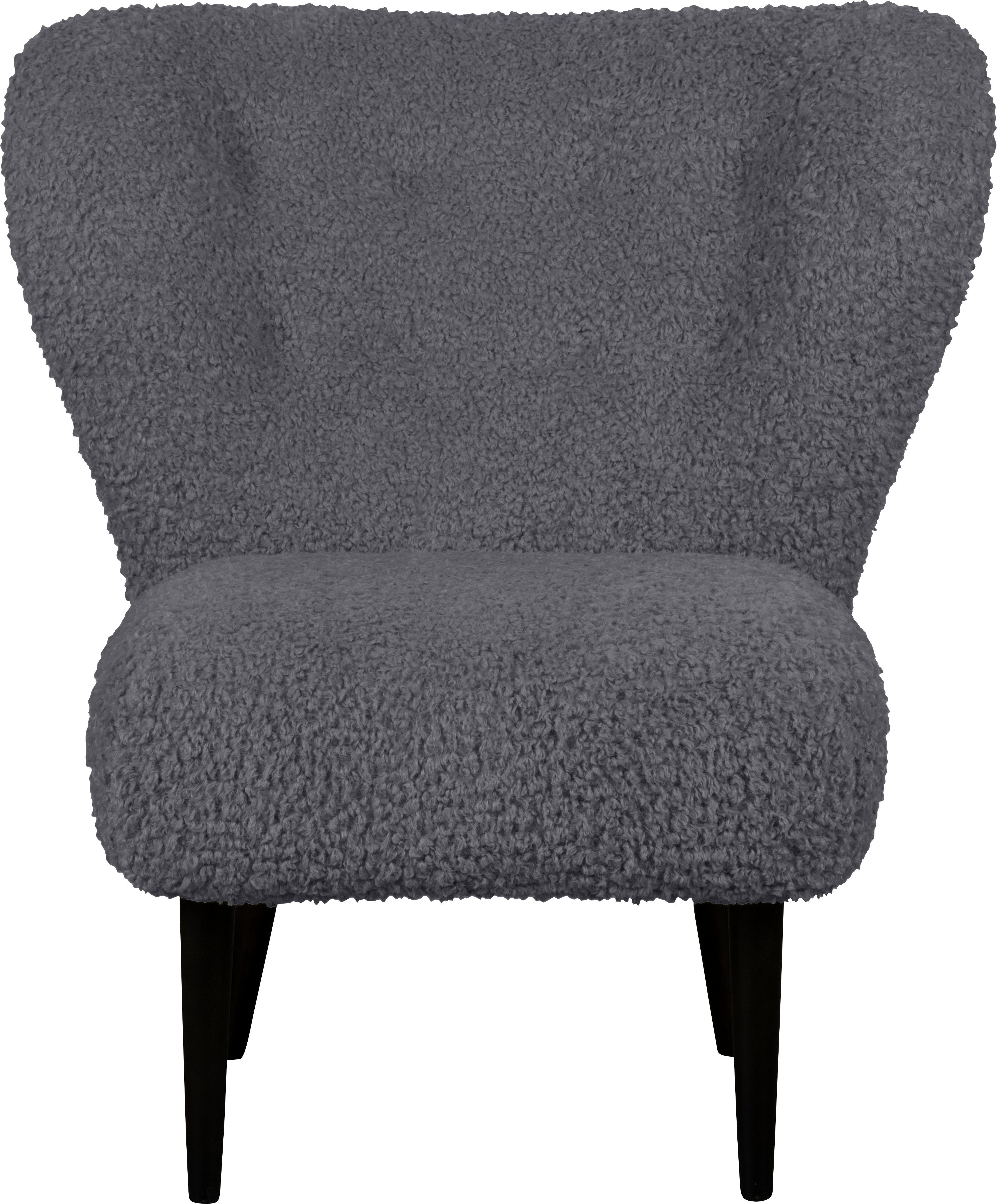 LeGer Home by Lena Gercke Fauteuil Dinah Knoopdetails op de achterkant, naar keuze met of zonder poef/voetenbank