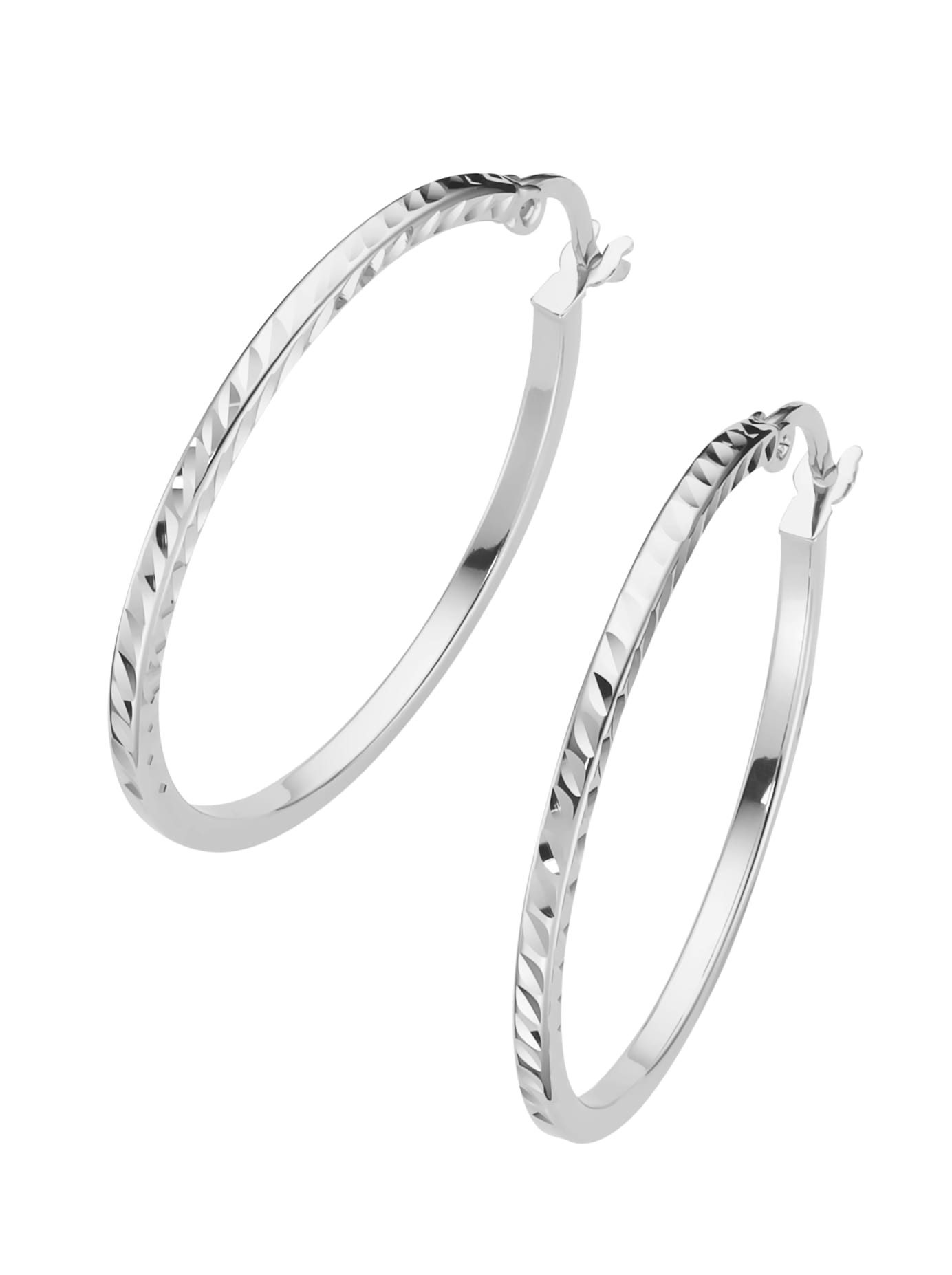 Lady Paar creolen dames oorbellen zilver