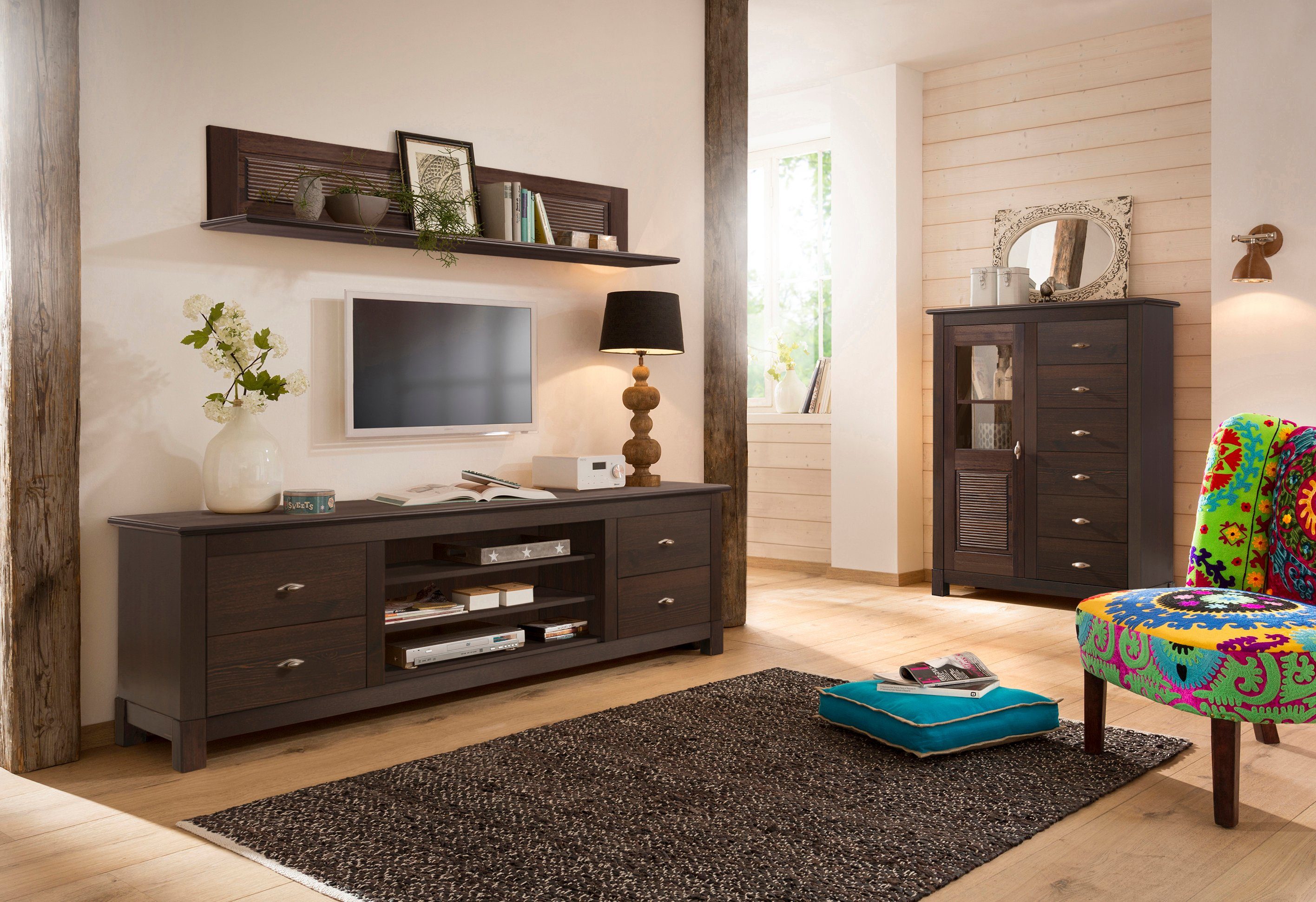Home affaire Highboard Rauna Vitrine, breedte 103 cm