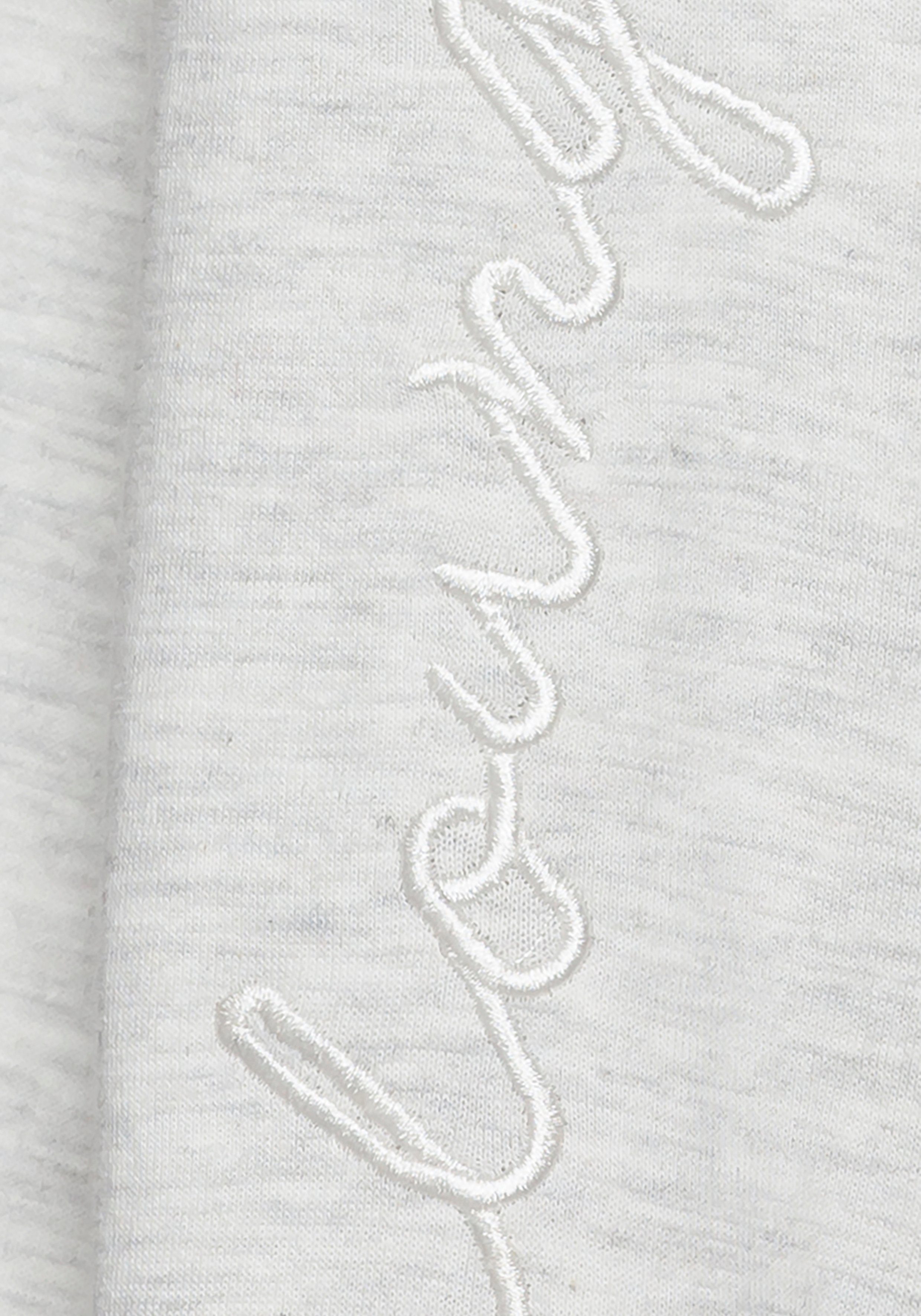 Vivance Hoodie met zij-loungewear borduring, loungeshirt