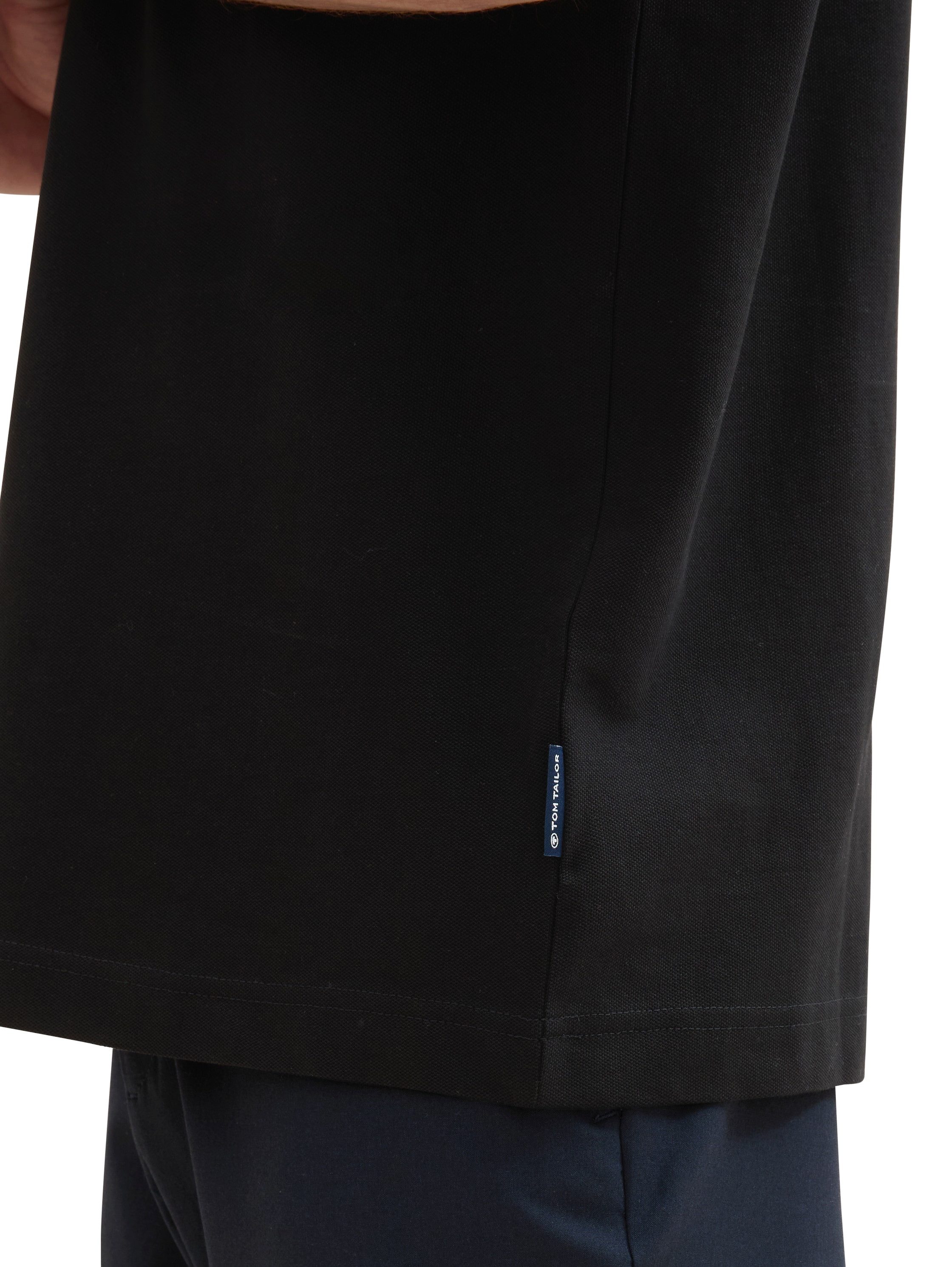 Tom Tailor T-shirt met piqué structuur