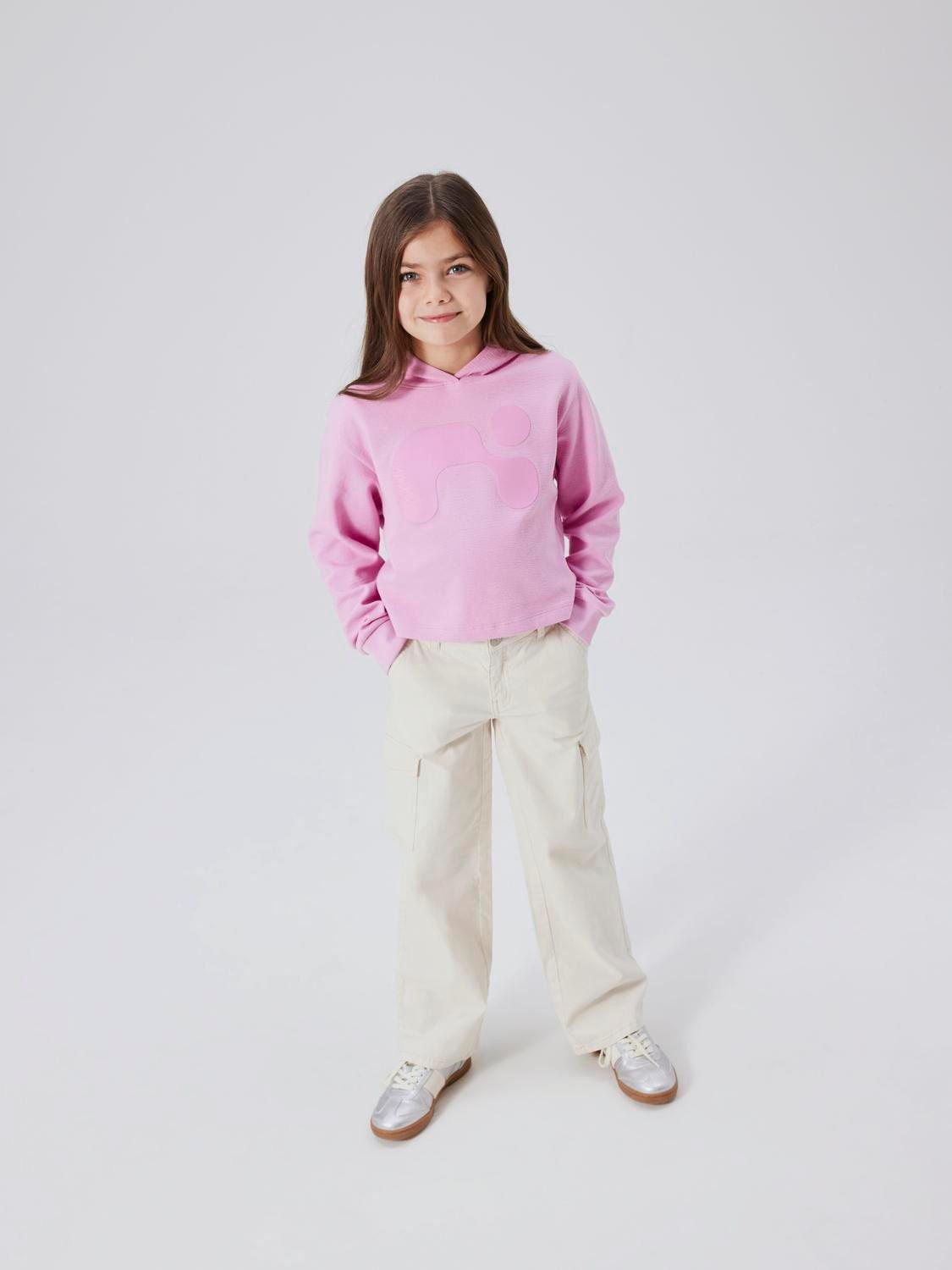Name It Cargobroek NKFROSE WIDE TWILL CARGO 8108-BA NOOS meisjes broeken & leggings maat 164 beige