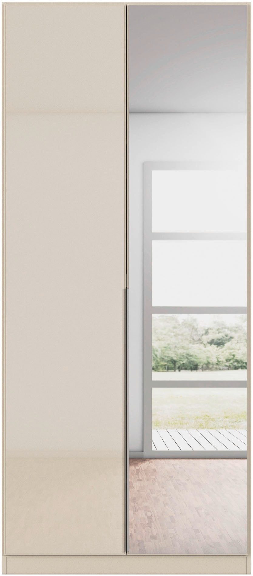 rauch Draaideurkast Kledingkasten kast garderobe AGORDO met glazen front doordachte binnenuitrusting, in 6 breedtes en 2 hoogtes made in germany