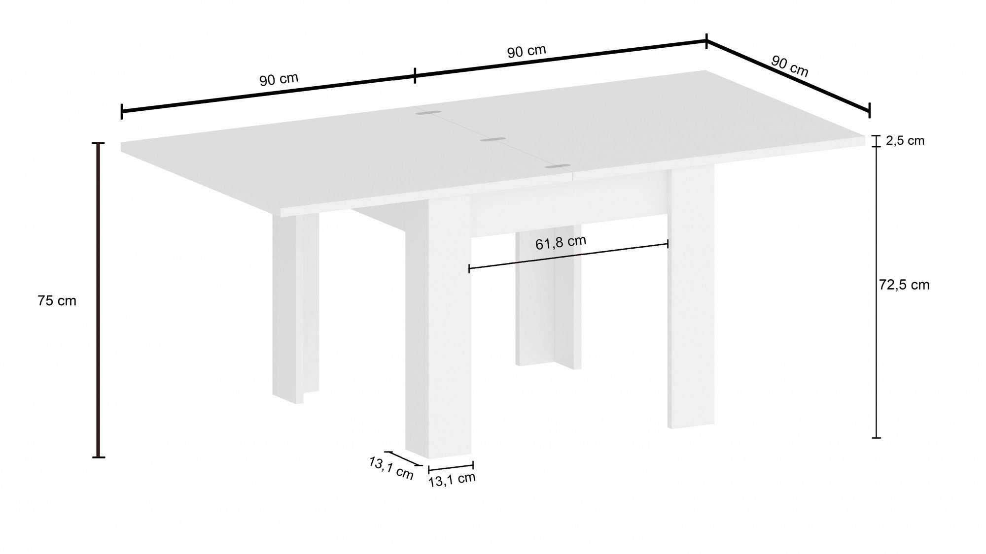 INOSIGN Eettafel JESI (1 stuk)