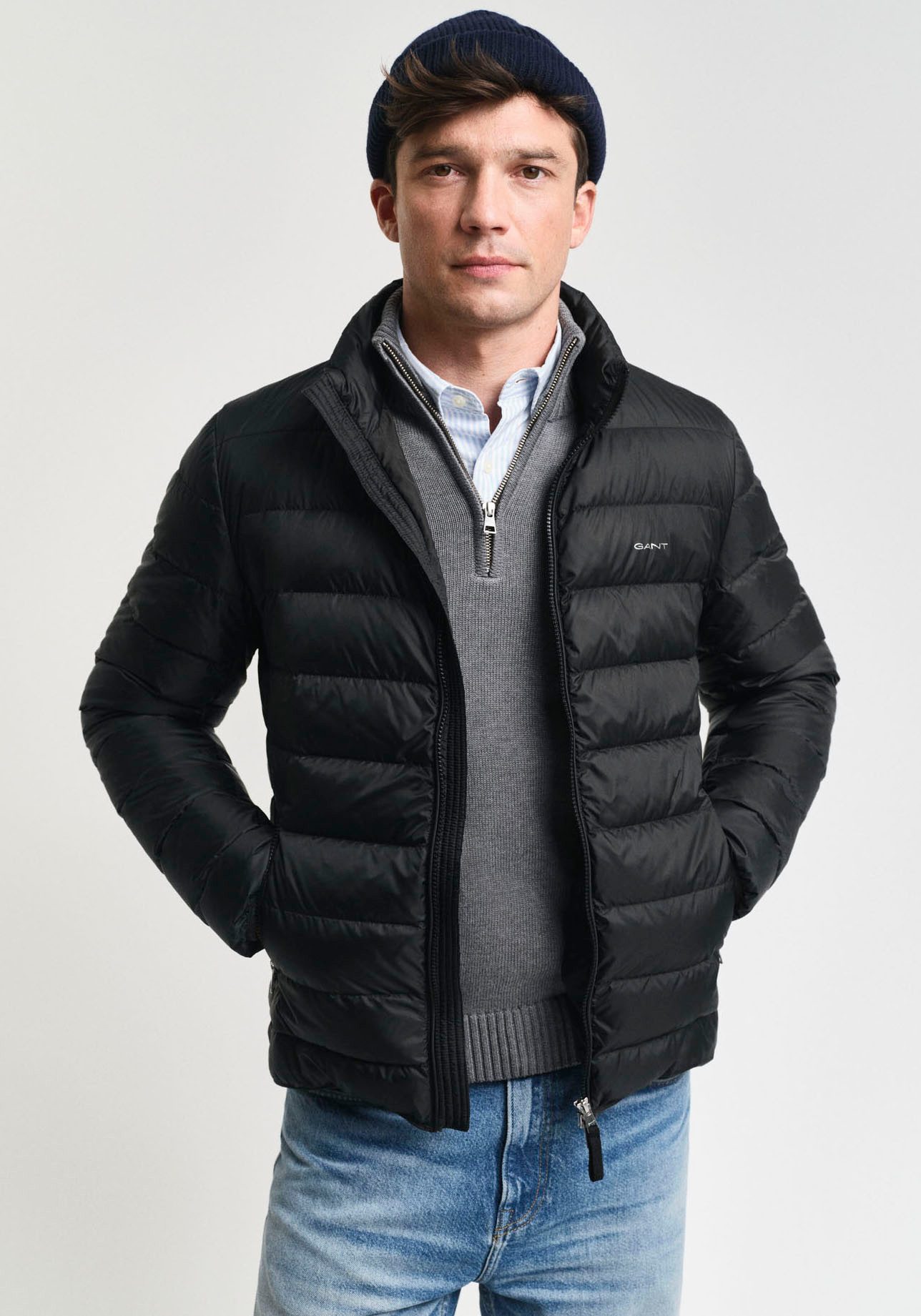 Gant Donsjack Light Down donsjack easy care zeer lichte donzen gewatteerde jas, premium kwaliteit, klassiek ontwerp