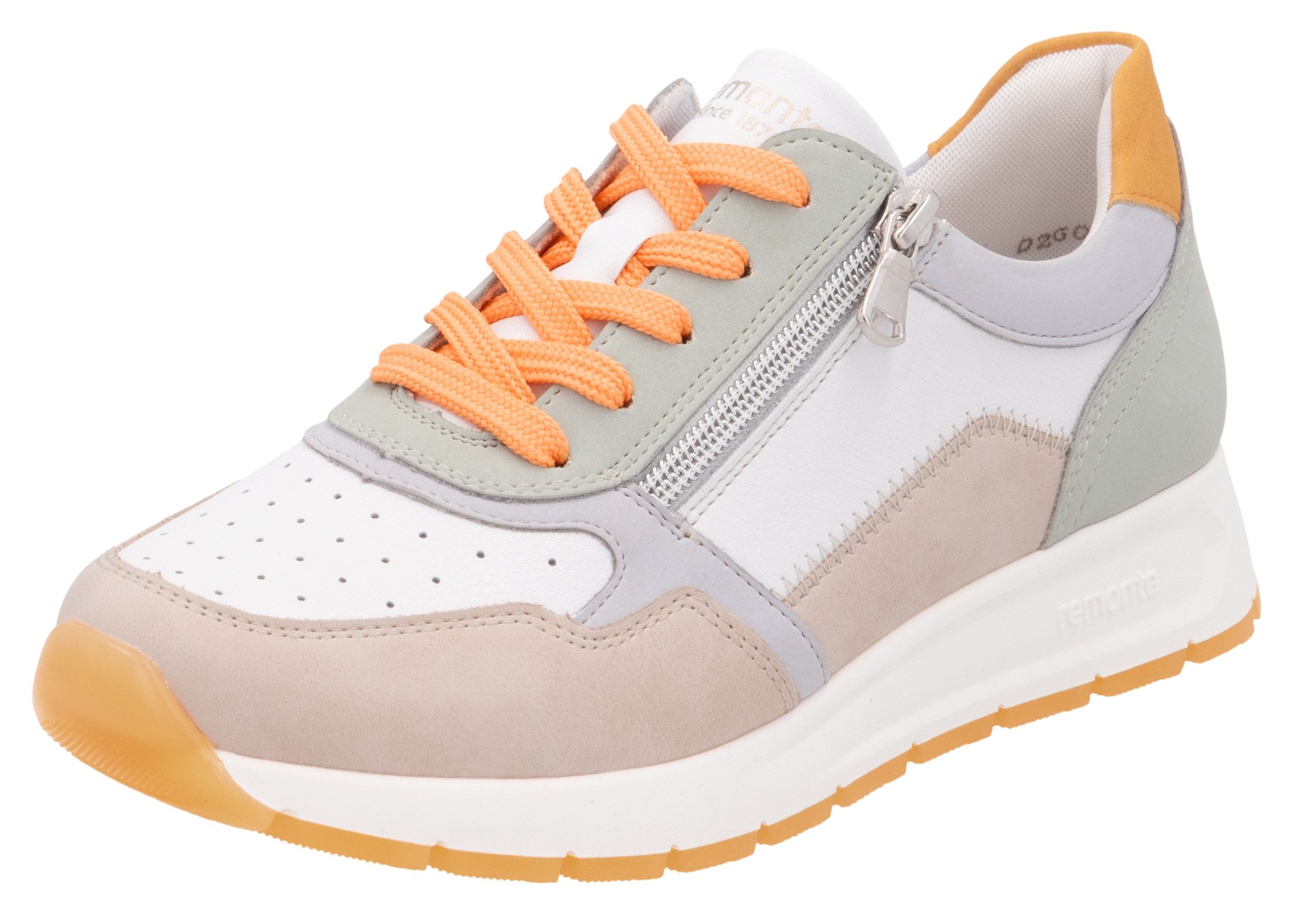 Remonte Sneakers met sleehak vrijetijdsschoen, lage schoen, veterschoen met gepolsterde schacht