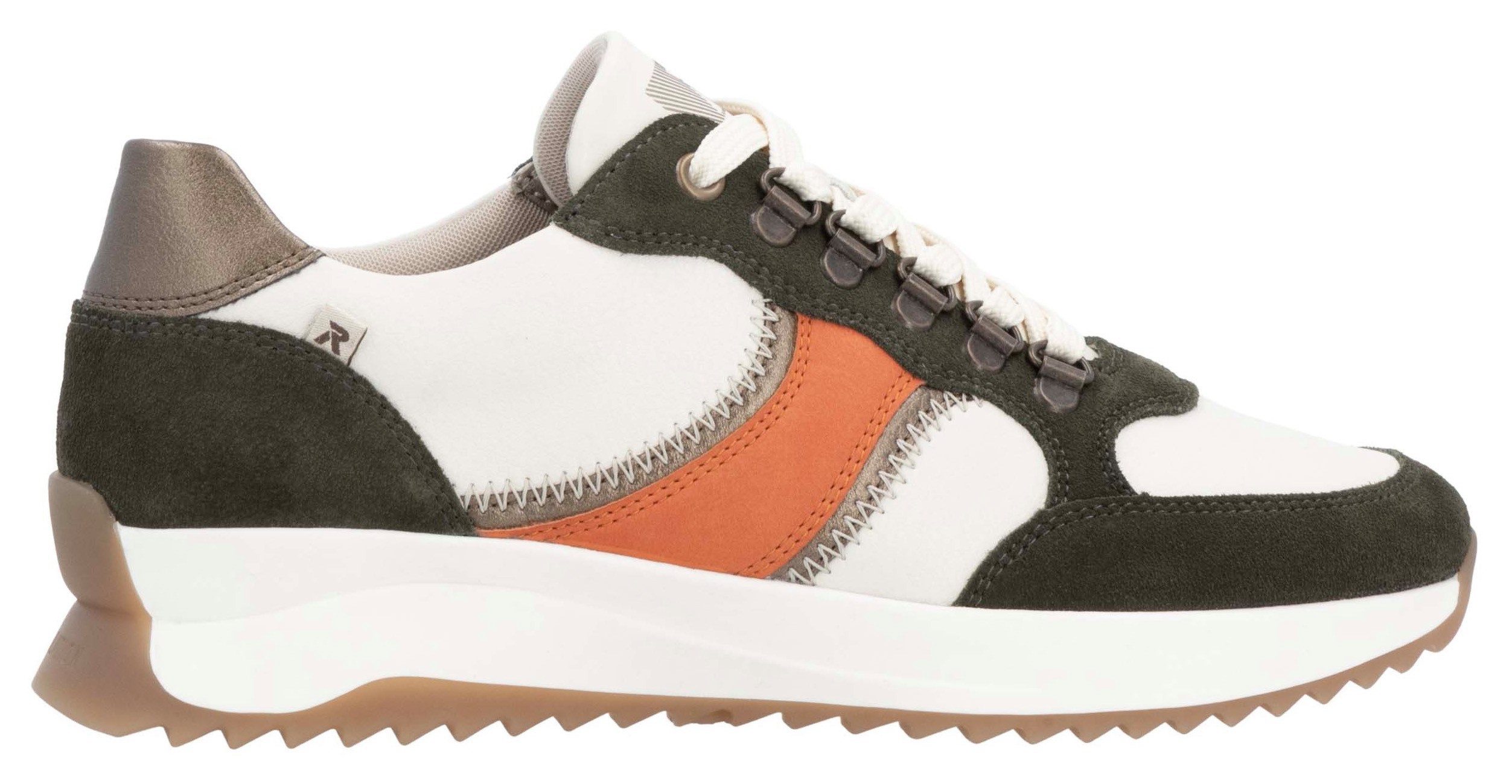 Rieker EVOLUTION Sneakers , vrijetijdsschoen, lage schoen, veterschoen met modieuze contrasterende afwerkingen