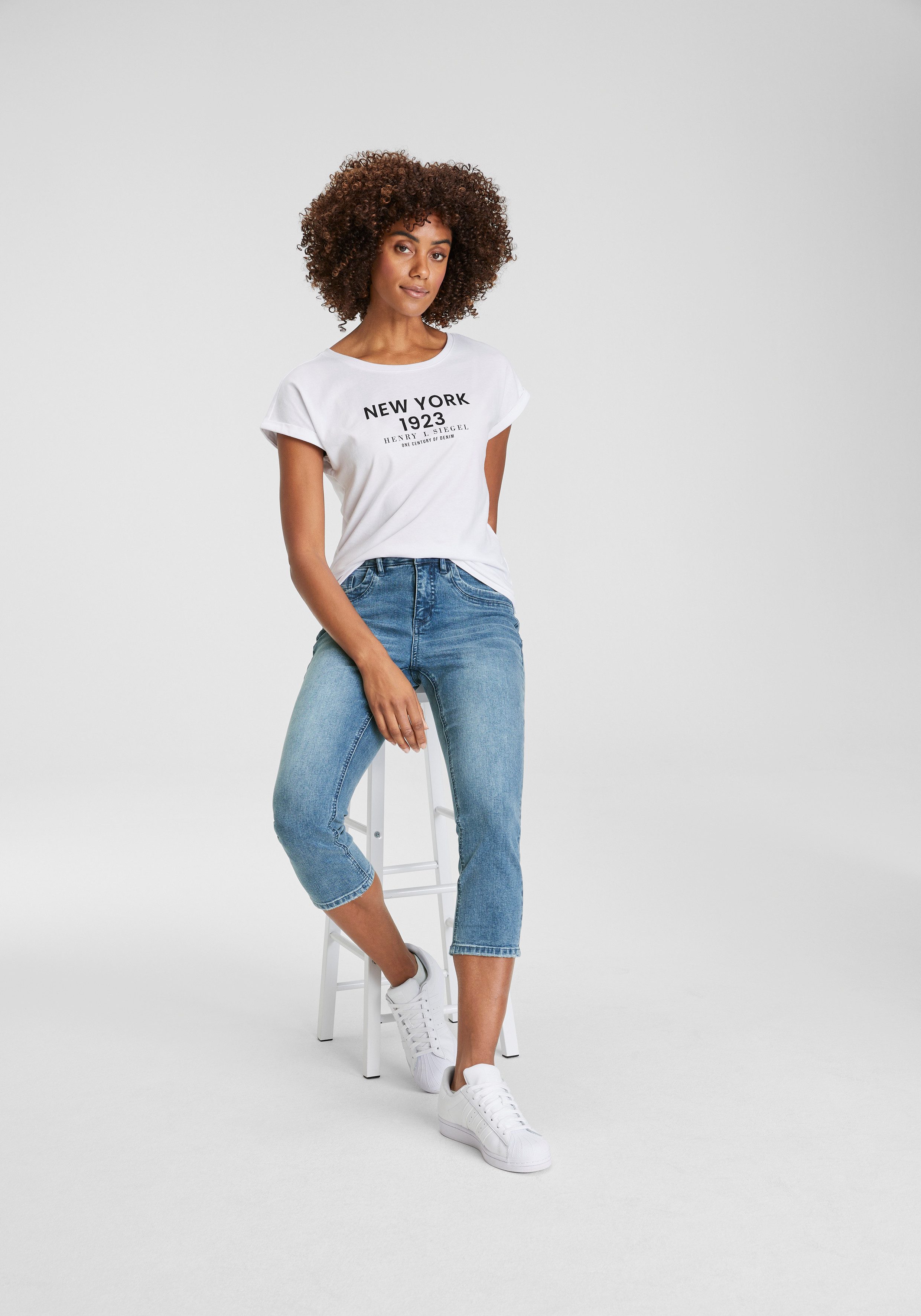 H.I.S T-shirt met frontprint