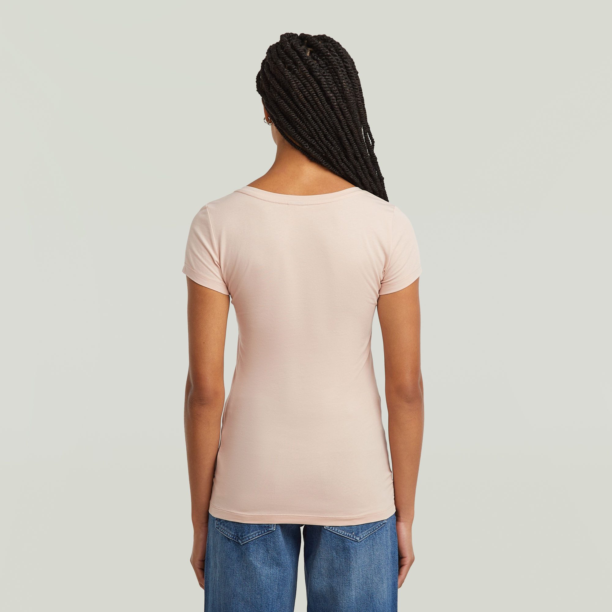 G-Star RAW Shirt met V-hals Base v t wmn cap sl met kleine logoprint voor