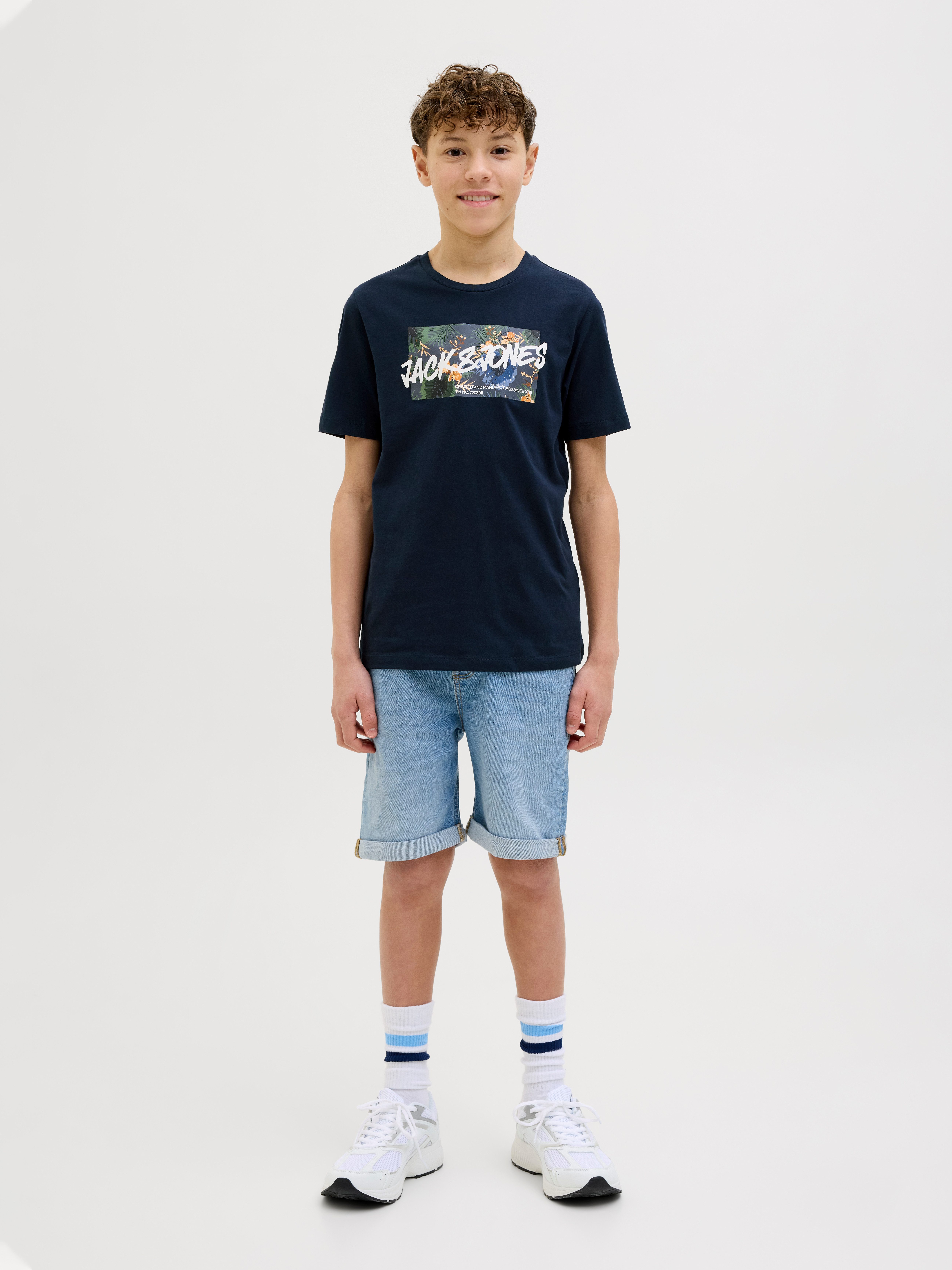 Jack & Jones Junior T-shirt JJHAWAII SHAPE TEE SS CREW NECK JNR