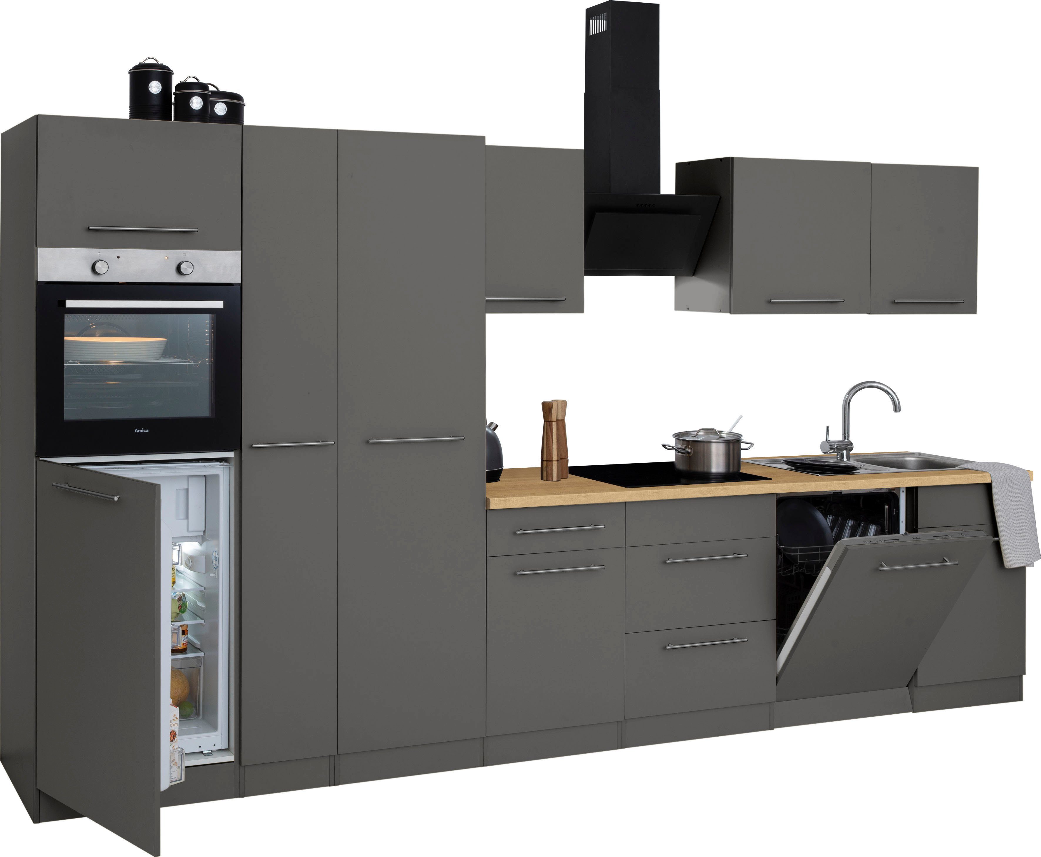 wiho Küchen Keukenblok Unna zonder elektrische apparaten, breedte 360 cm