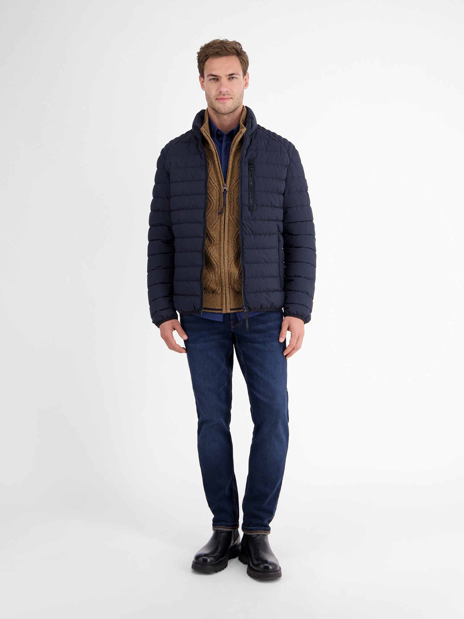 Lerros Vest LERROS Heren-vest met kabelpatroon