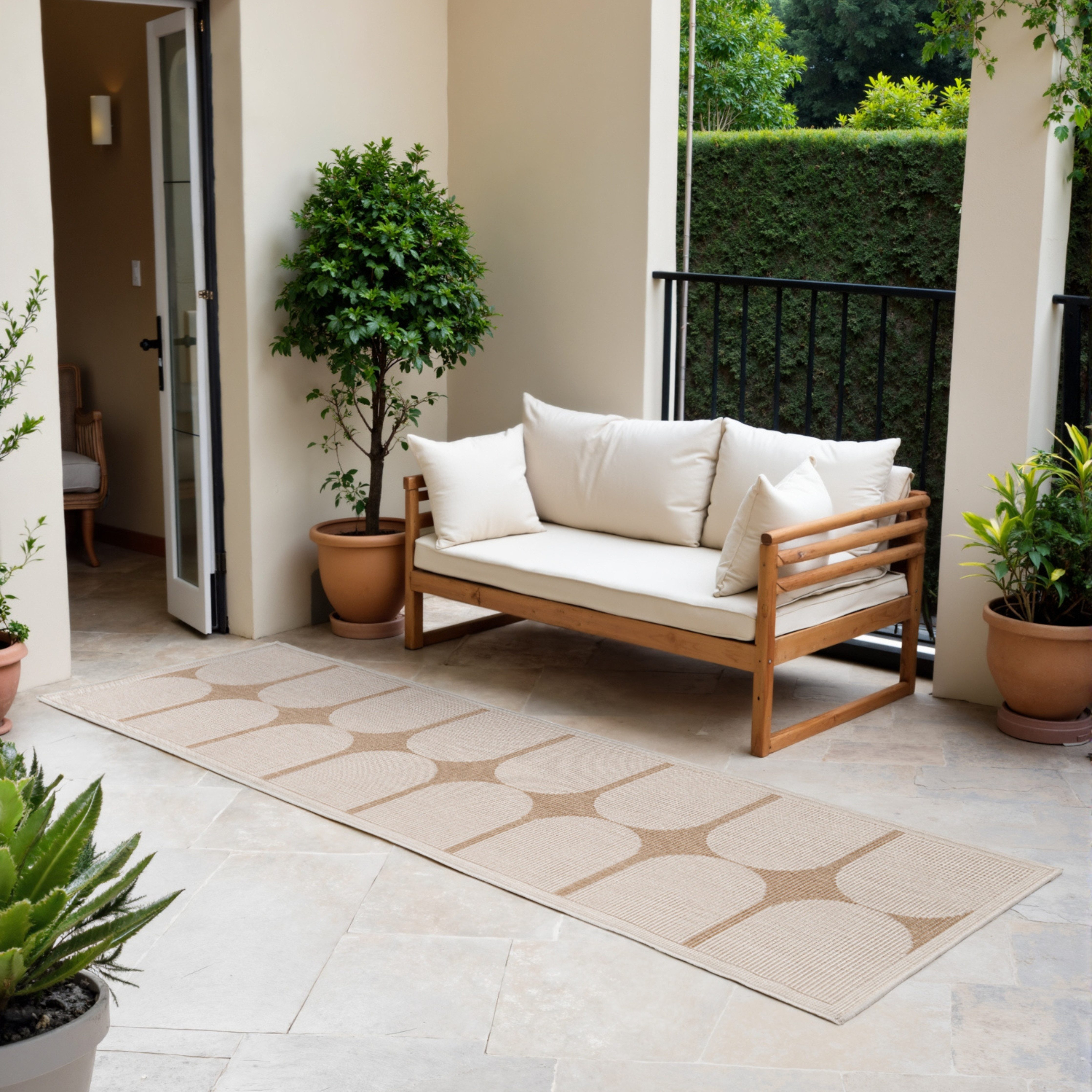 NORTHRUGS Outdoorkleed Bowen omkeerbaar tapijt buitenkleden bruin