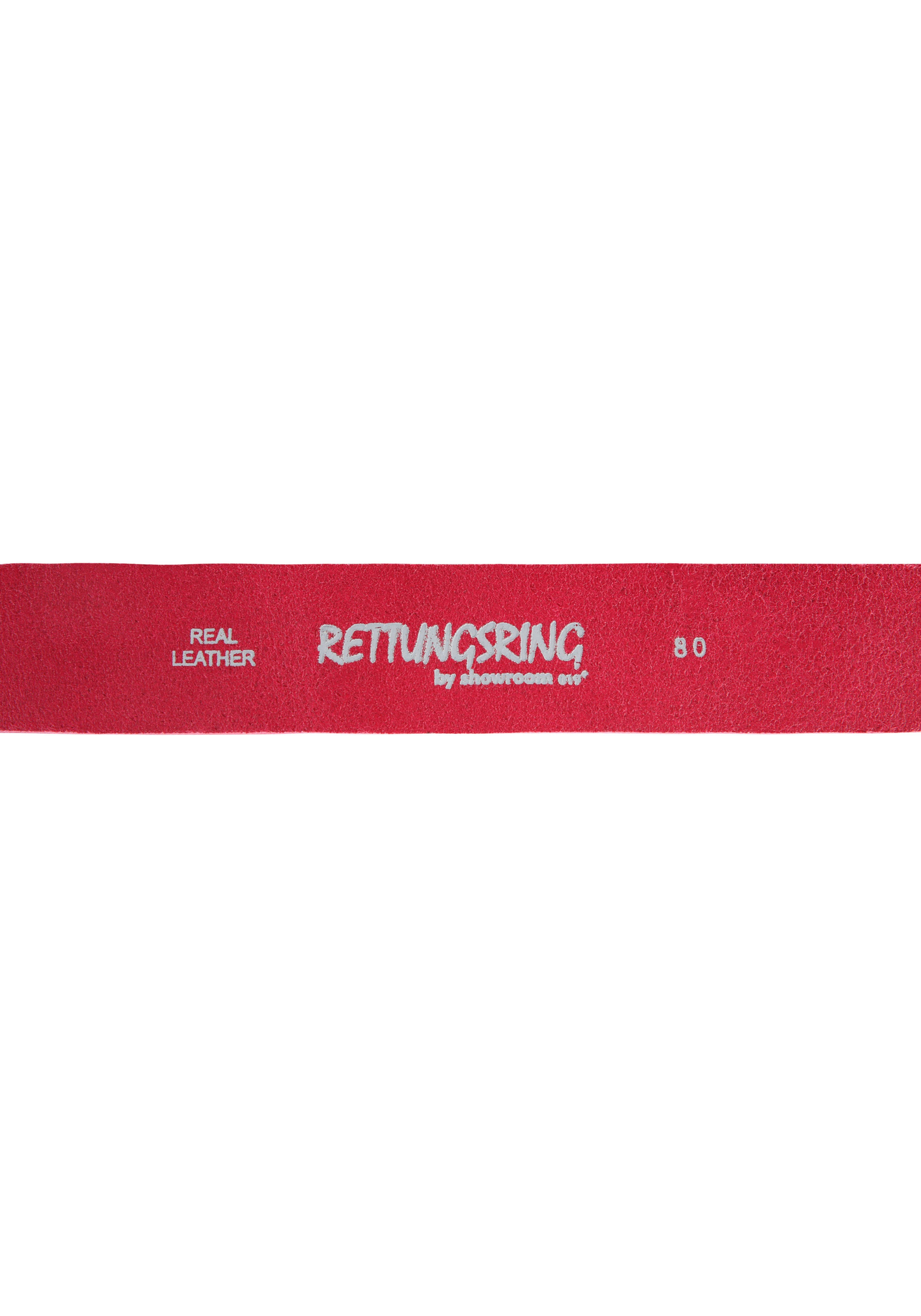 RETTUNGSRING by showroom 019° Leren riem Sluiting "Flamingohart gesloten zilverkleur met Swarovski-kristal"