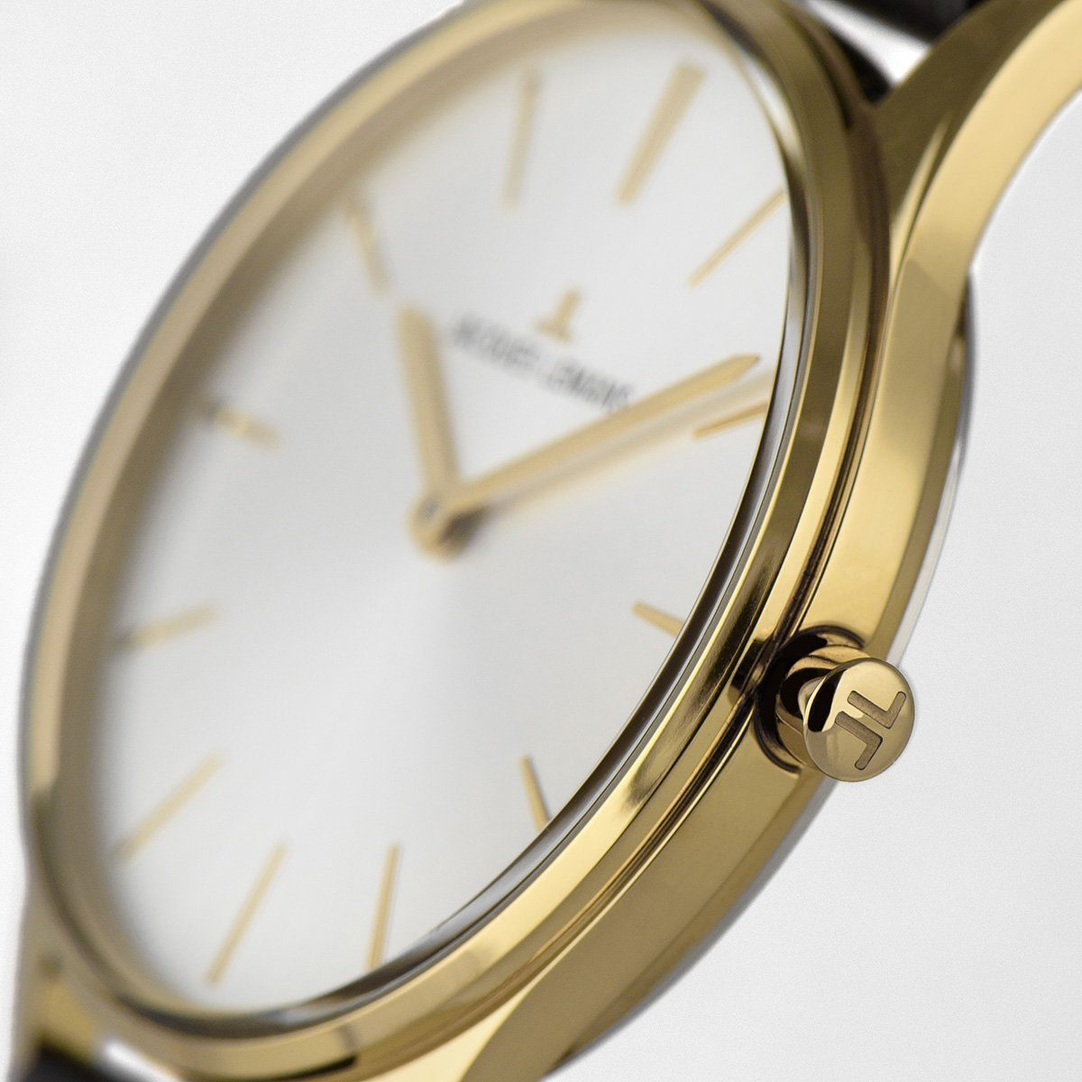 Jacques Lemans Kwartshorloge London, 1-2123F Polshorloge, dameshorloge, gehard crystexglas, leren armband