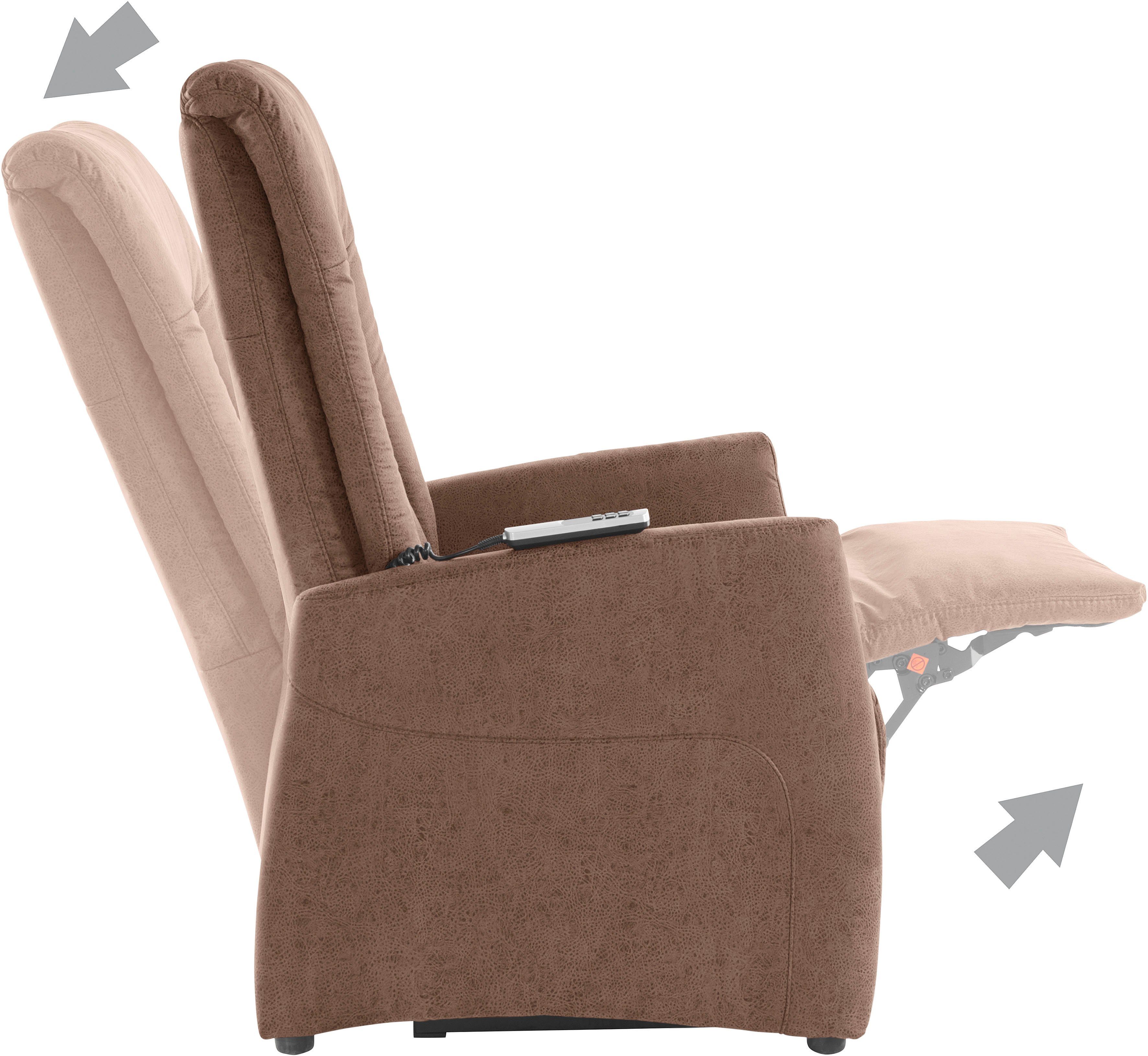 sit&more Relaxfauteuil MELISSA naar keuze elektrisch of handmatig verstelbaar, optioneel opstahulp