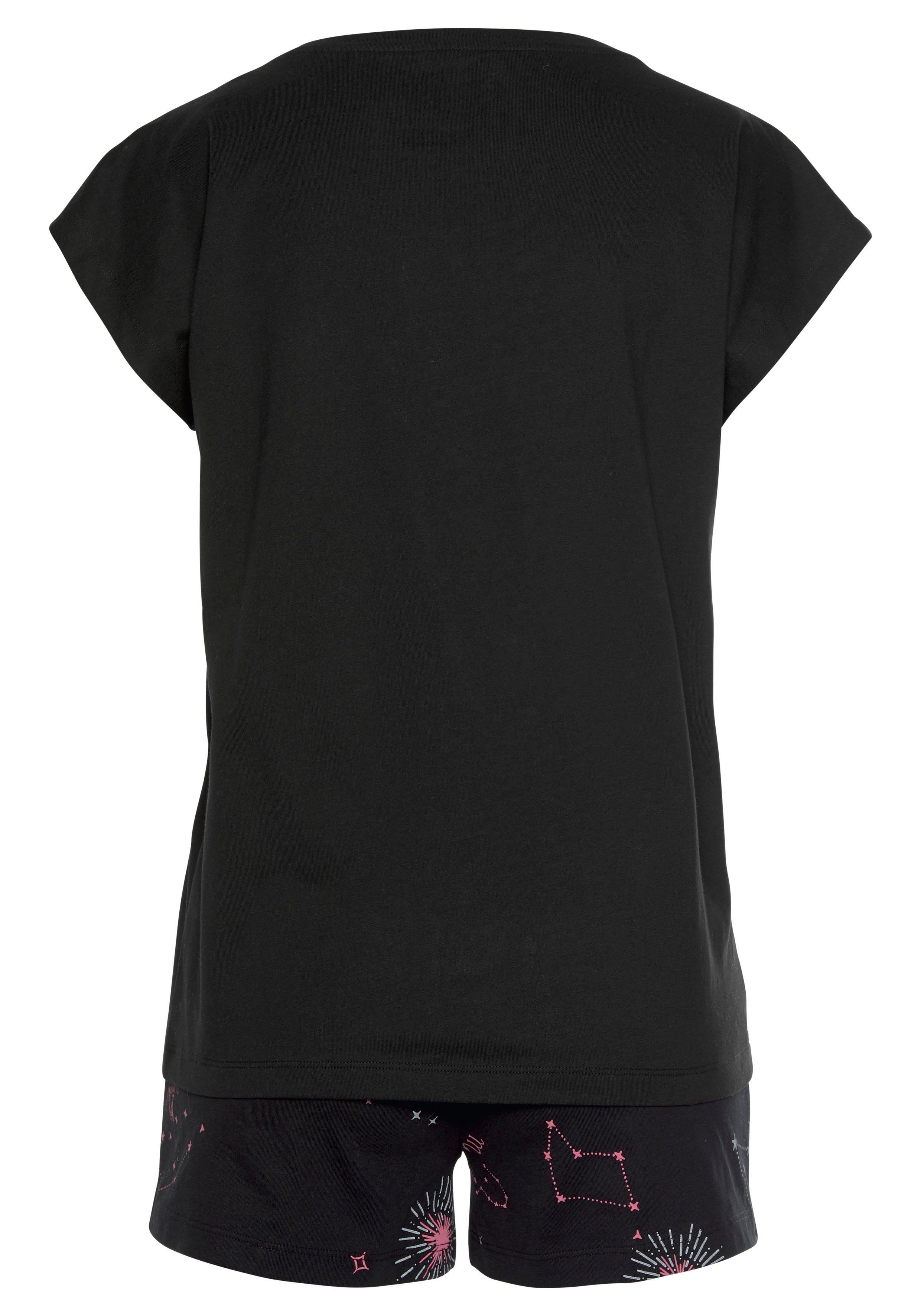 Vivance Dreams Shortama met galaxy-motief (2-delig, 1 stuk)
