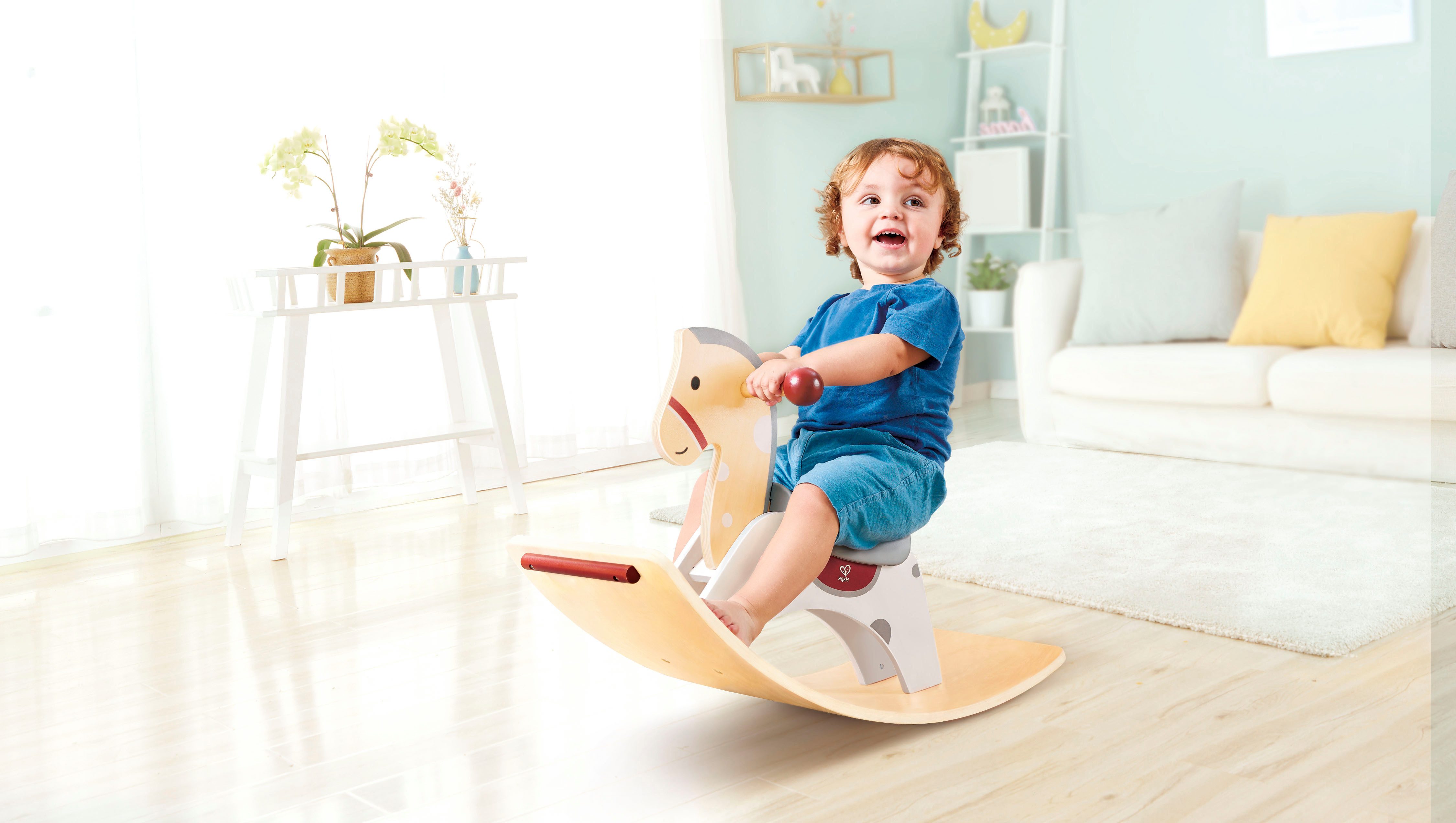 Hape Hobbelpaard 2-in-1 schommelpaard en balansbord