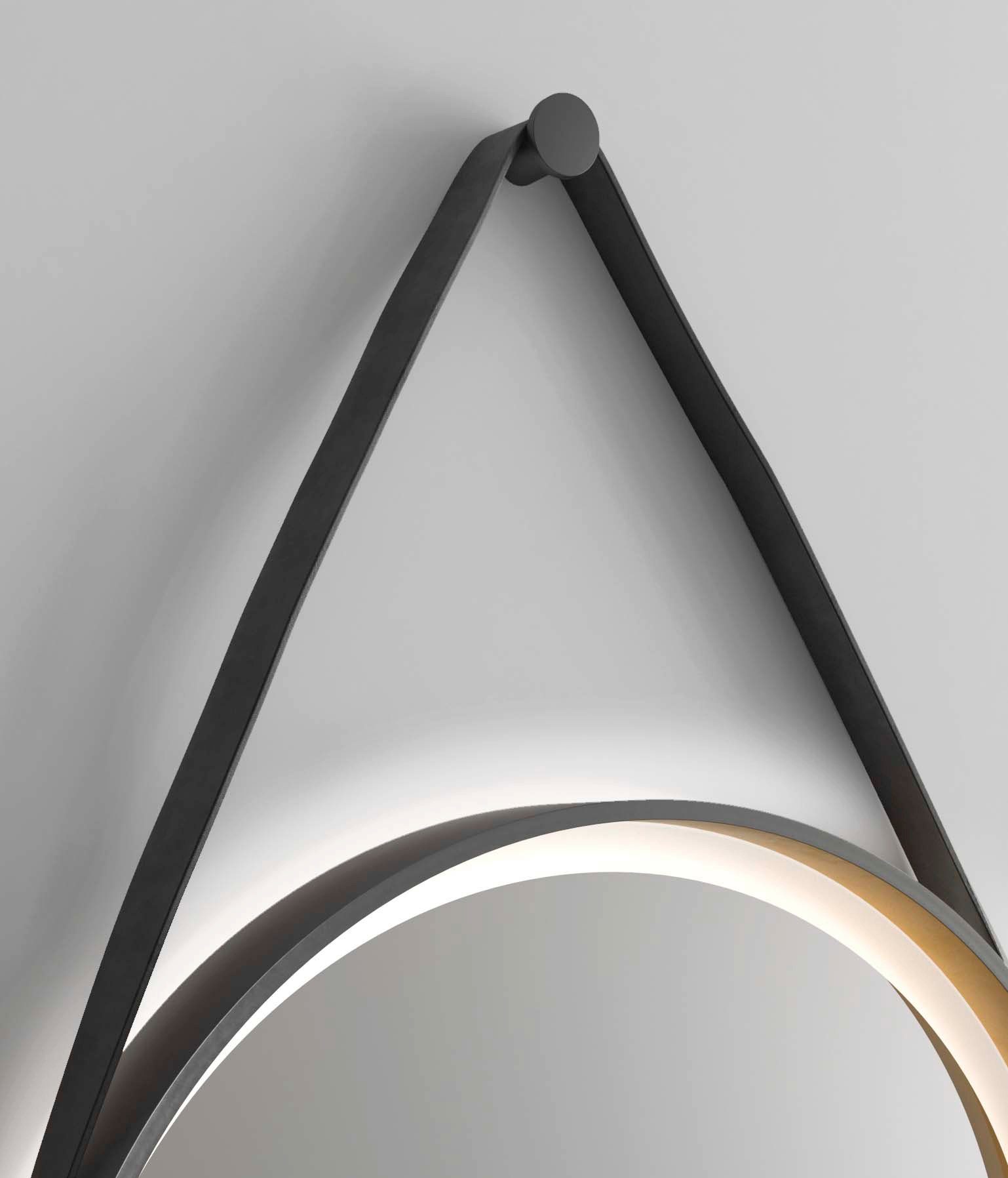 Talos Badspiegel Goudkleurige zoemer Diameter 55 cm, met ledverlichting