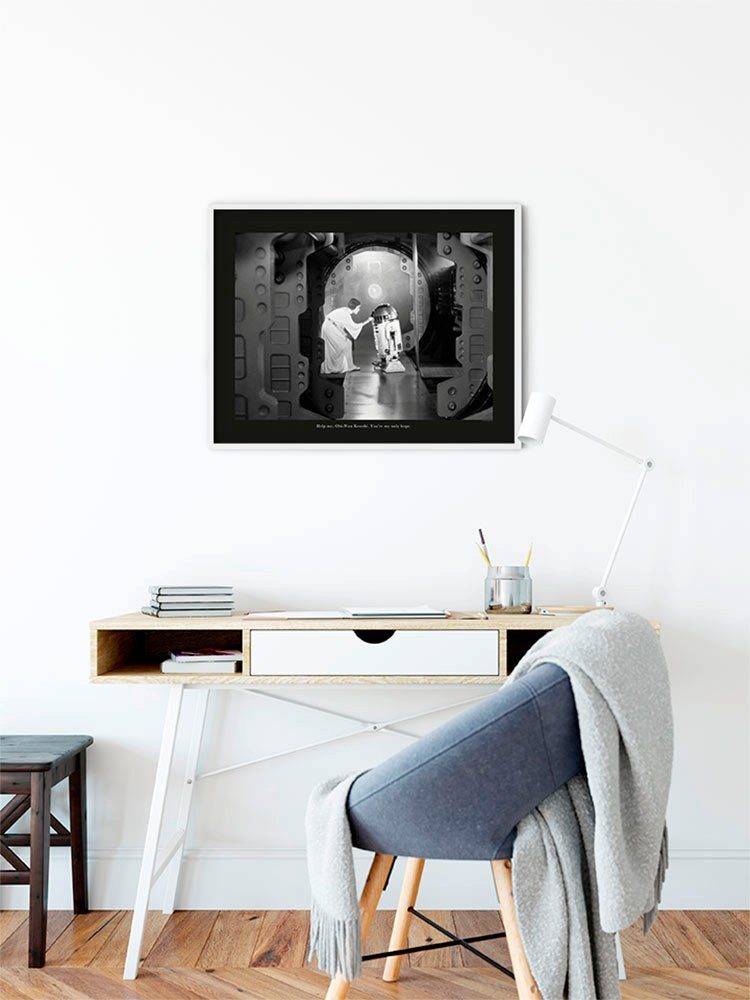 Komar Wanddecoratie Star Wars Classic Leia R2D2 aandeel Wanddecoratie voor de kinderkamer - zonder lijst (1 stuk)