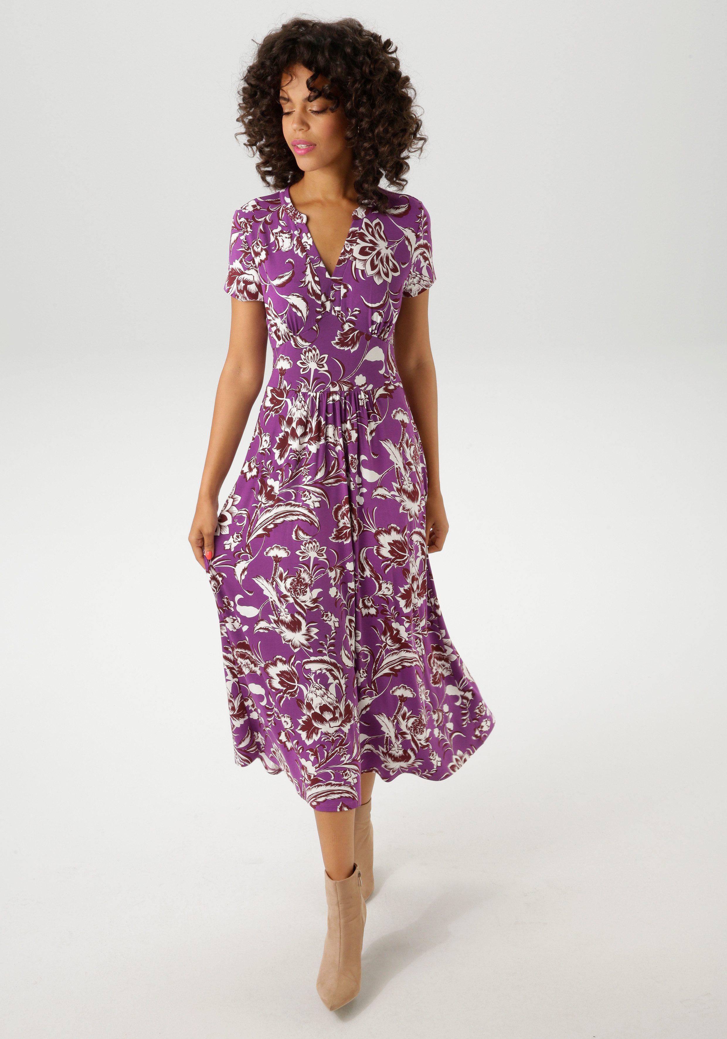 Aniston CASUAL Zomerjurk met maxi-bloemenprint - nieuwe collectie