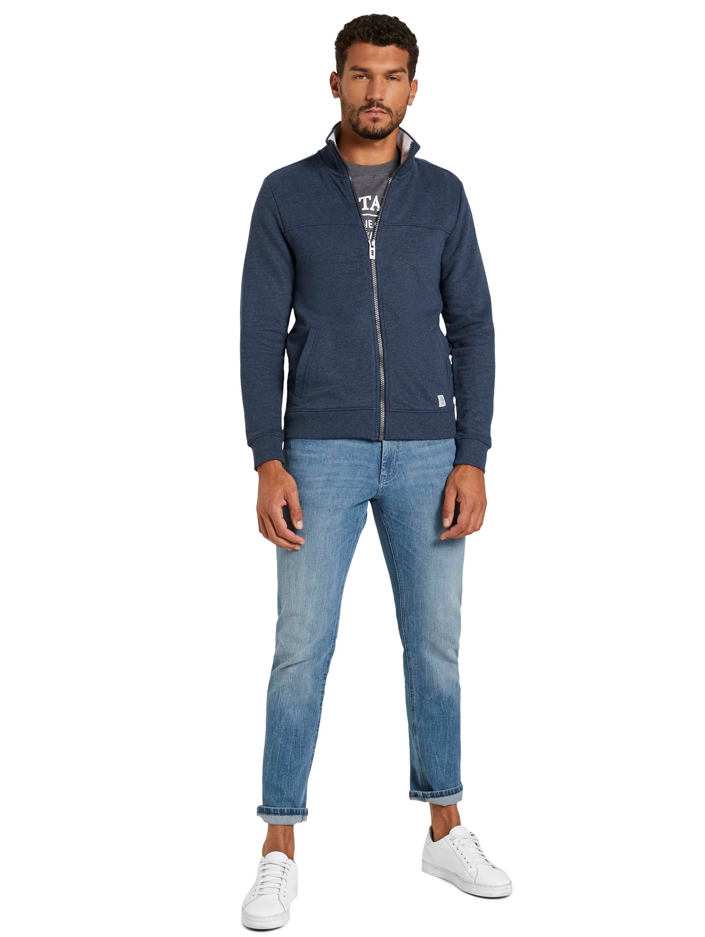 Tom Tailor Sweatvest met opstaande kraag die warm is voor de hals