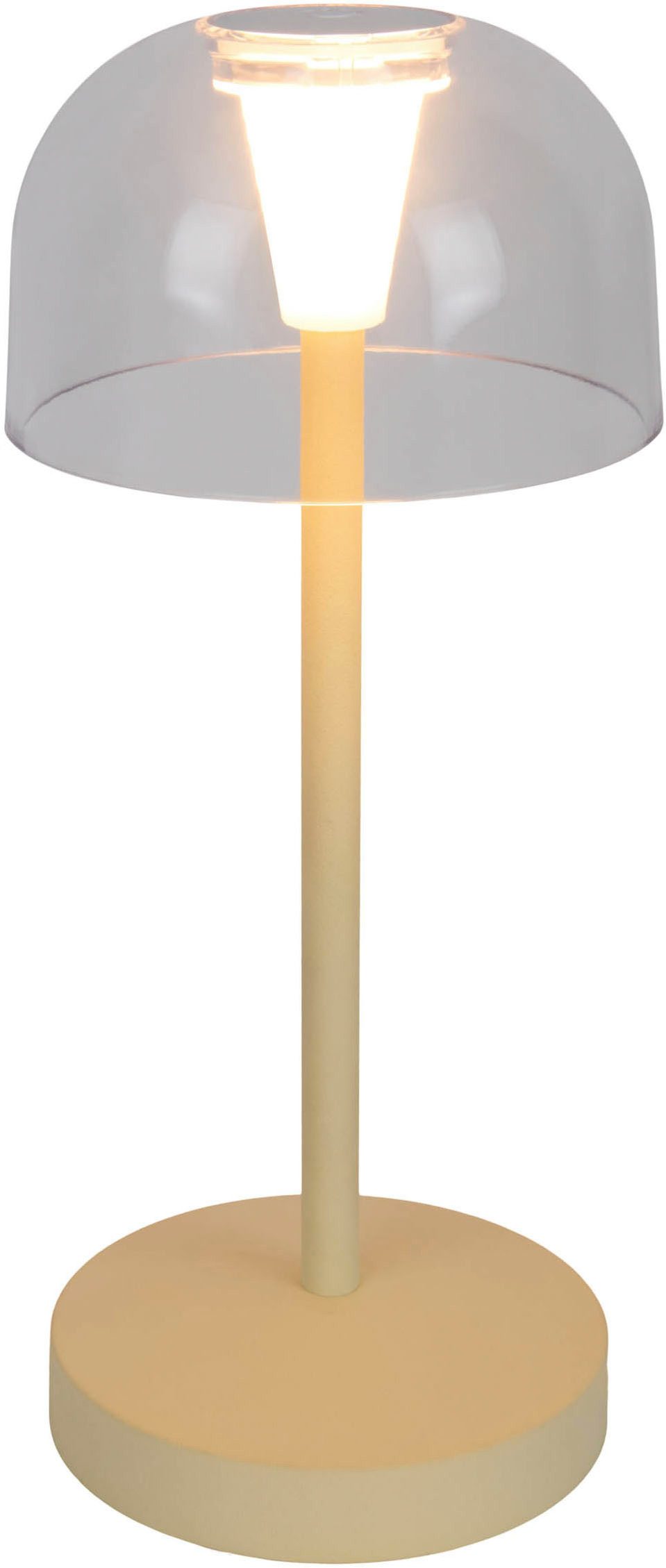 näve Led-tafellamp Gomba 18,5 cm 2-delig set, oplaadbaar, usb-kabel, geheugenfunctie, traploos dimbaar (2 stuks)
