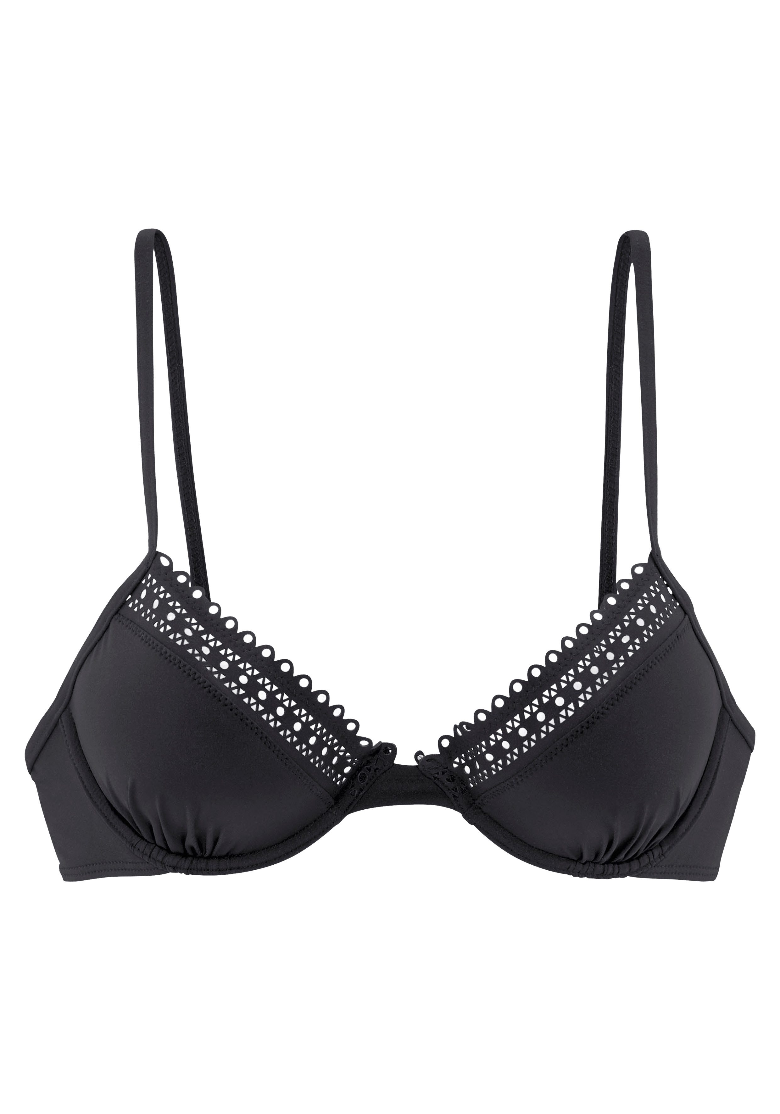 s.Oliver RED LABEL Beachwear Bikinitop met beugels Aiko met gehaakte look